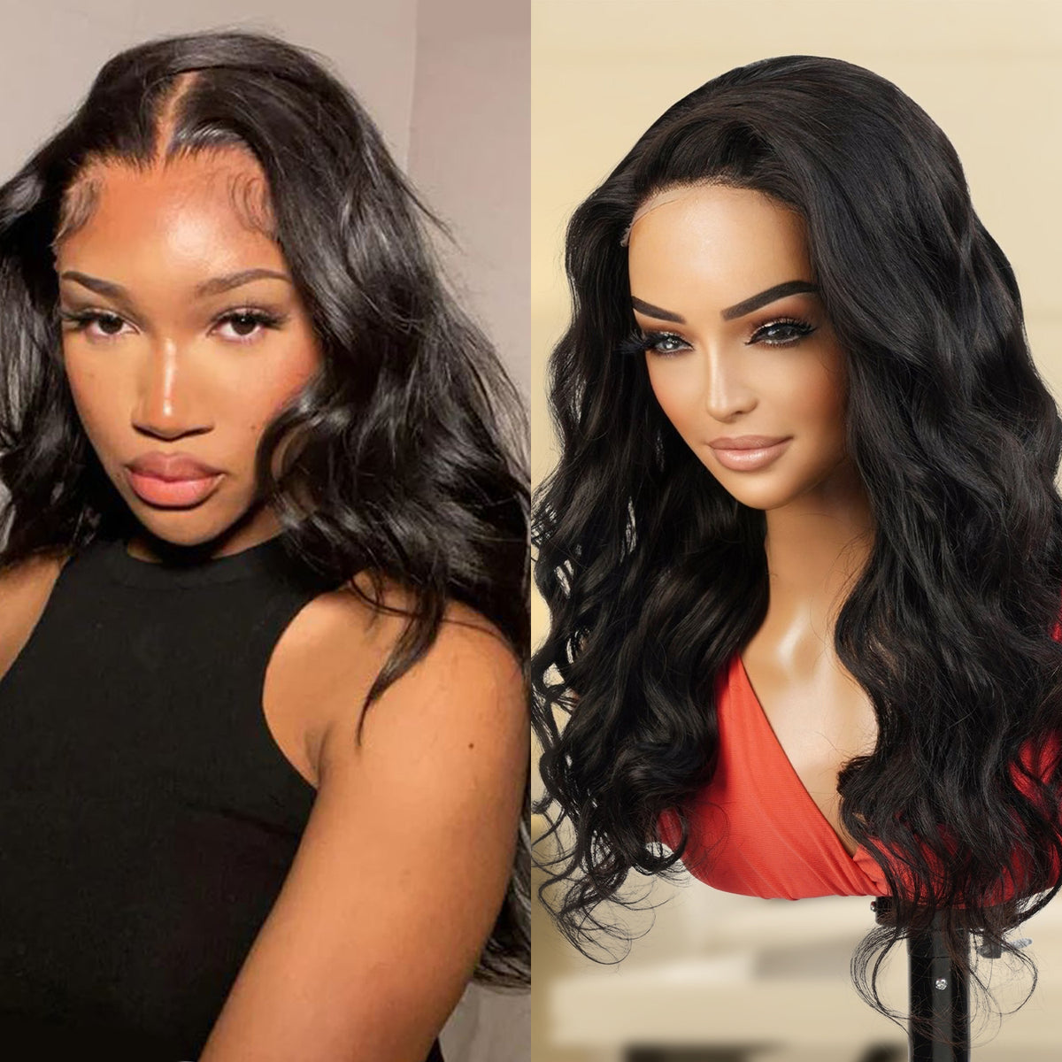 UpScale 100% Human Hair Wear and Go Pre Cut Pre Plucked Glueless 5x5 Closure Wig Body Wave 20"