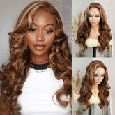 100% Human Hair Wear and Go Pre Cut Pre Plucked Glueless 7x5 Closure Wig Body Wave TP4/27 24"