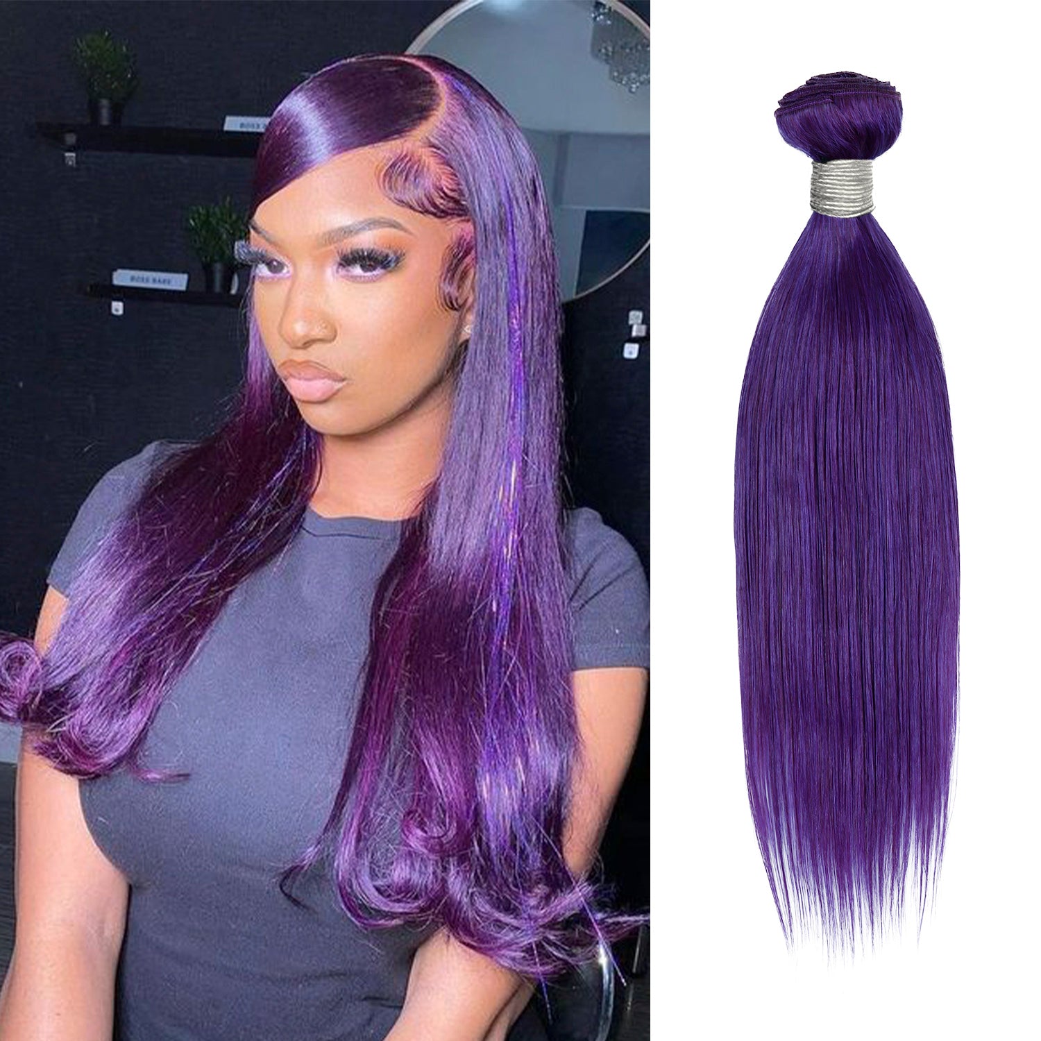 Wigs 100%human virgin hair Brazilian hair Loose Wave 3 Bundles 100% Brazilian Virgin Human Hair  main image 3