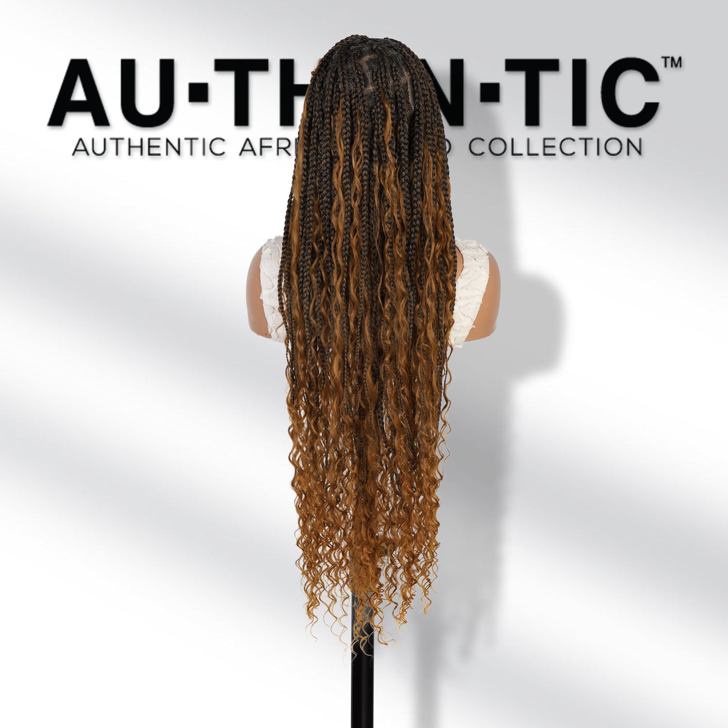 Authentic Glueless Full Lace Braided Wig Medium Knotless Boho Box Braid Deep Bulk 1B/27 36" BW Unit11