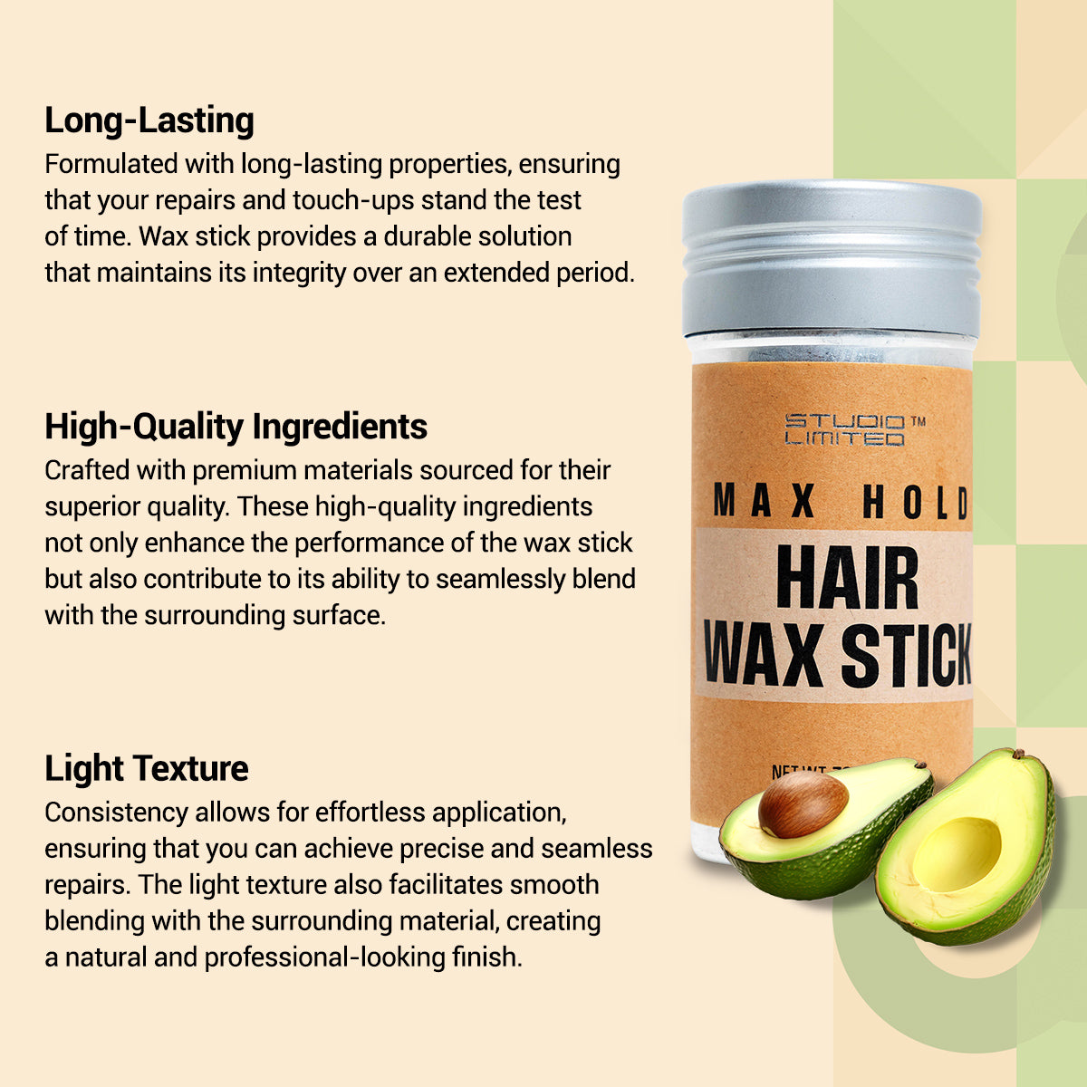 Studio Limited Hair Wax Stick Max Hold 2.7oz/ 76g