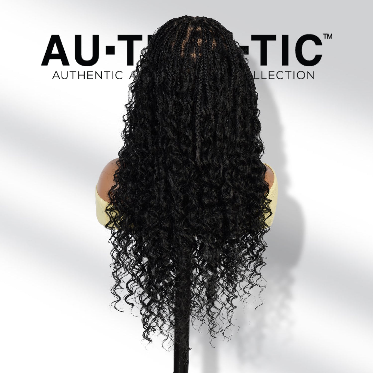 Authentic Glueless Full Lace Braided Wig Small Knotless Boho Box Braid Loose Curl 1B 24" BW Unit4
