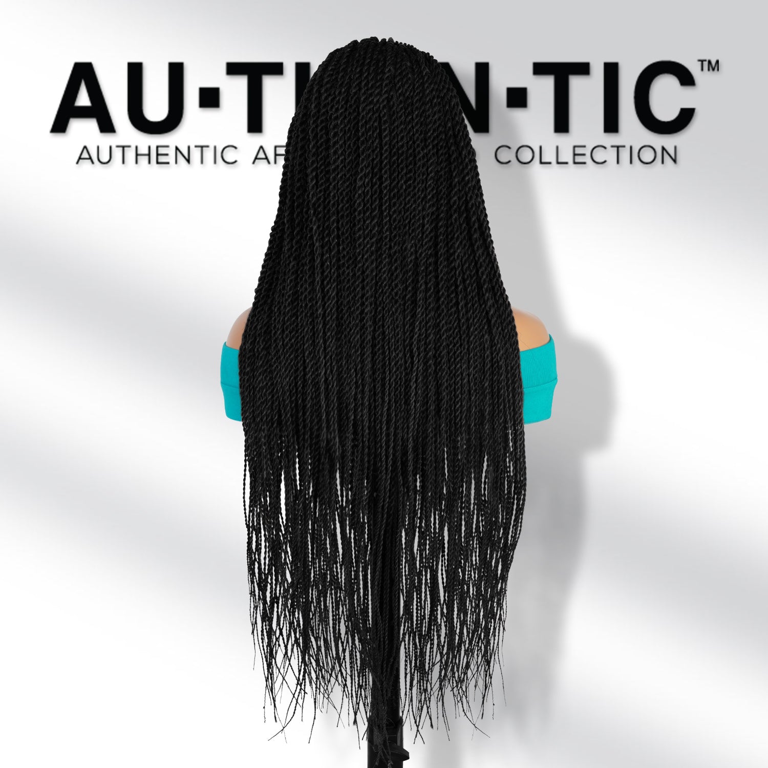 Authentic Glueless Full Lace Braided Wig Medium Knotless Senegalese Twist 1B 26" BW Unit2