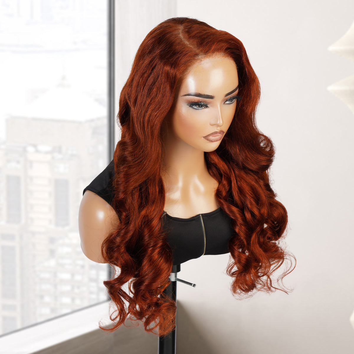 100% Human Hair Glueless 7x5 Closure Wig Body Wave #33 24"