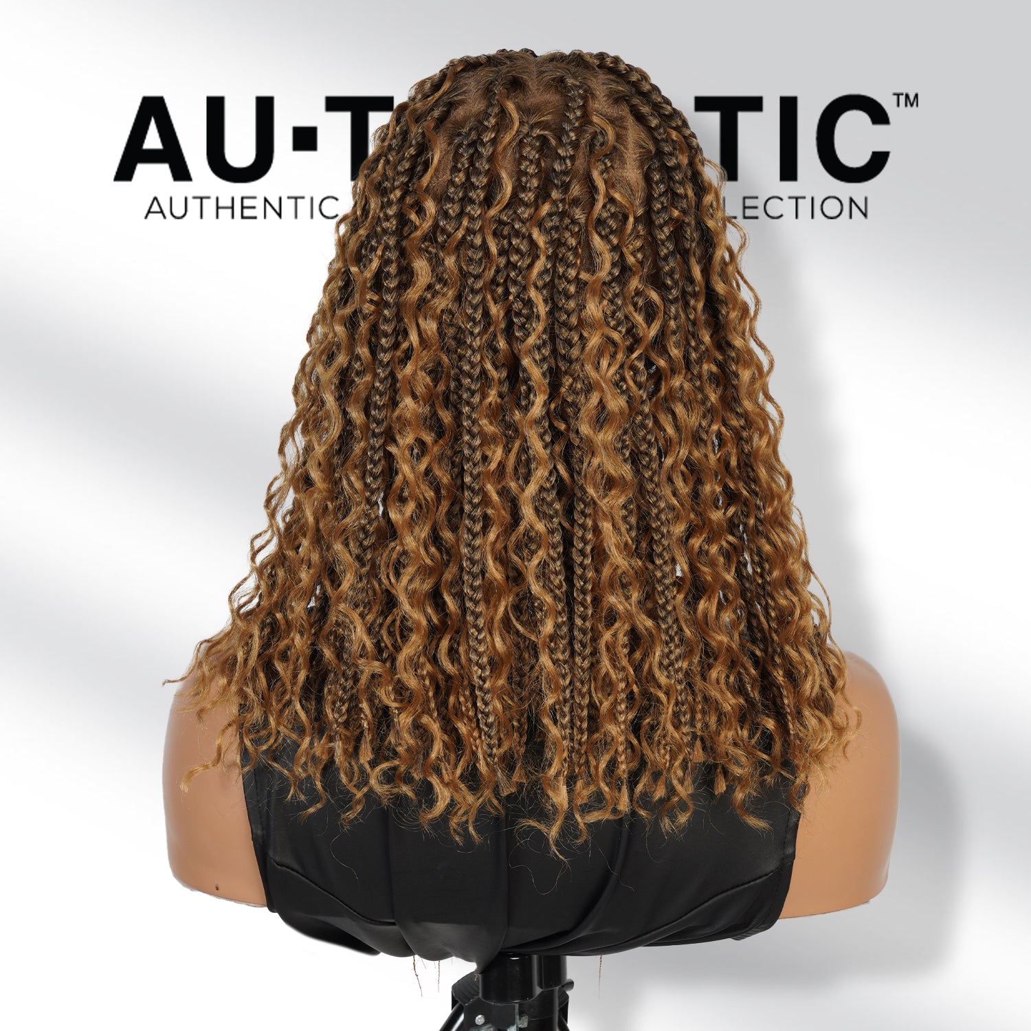 Authentic Glueless Full Lace Braided Wig Medium Knotless Boho Box Braid Deep Bulk Bob 1B/27 12" BW Unit5