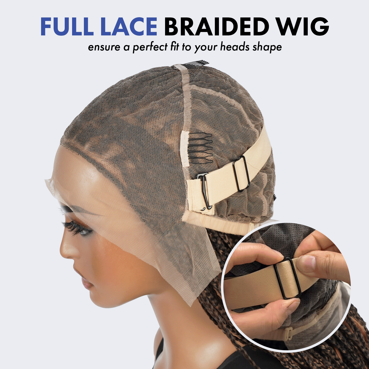 Authentic Glueless Full Lace Braided Wig Small Knotless Goddess Box Braids French curl Curly Tips 1B/30 28" BW Unit8