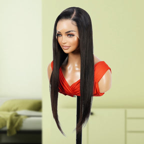 Upscale 100% Human Hair Full Lace Wig Straight 22"
