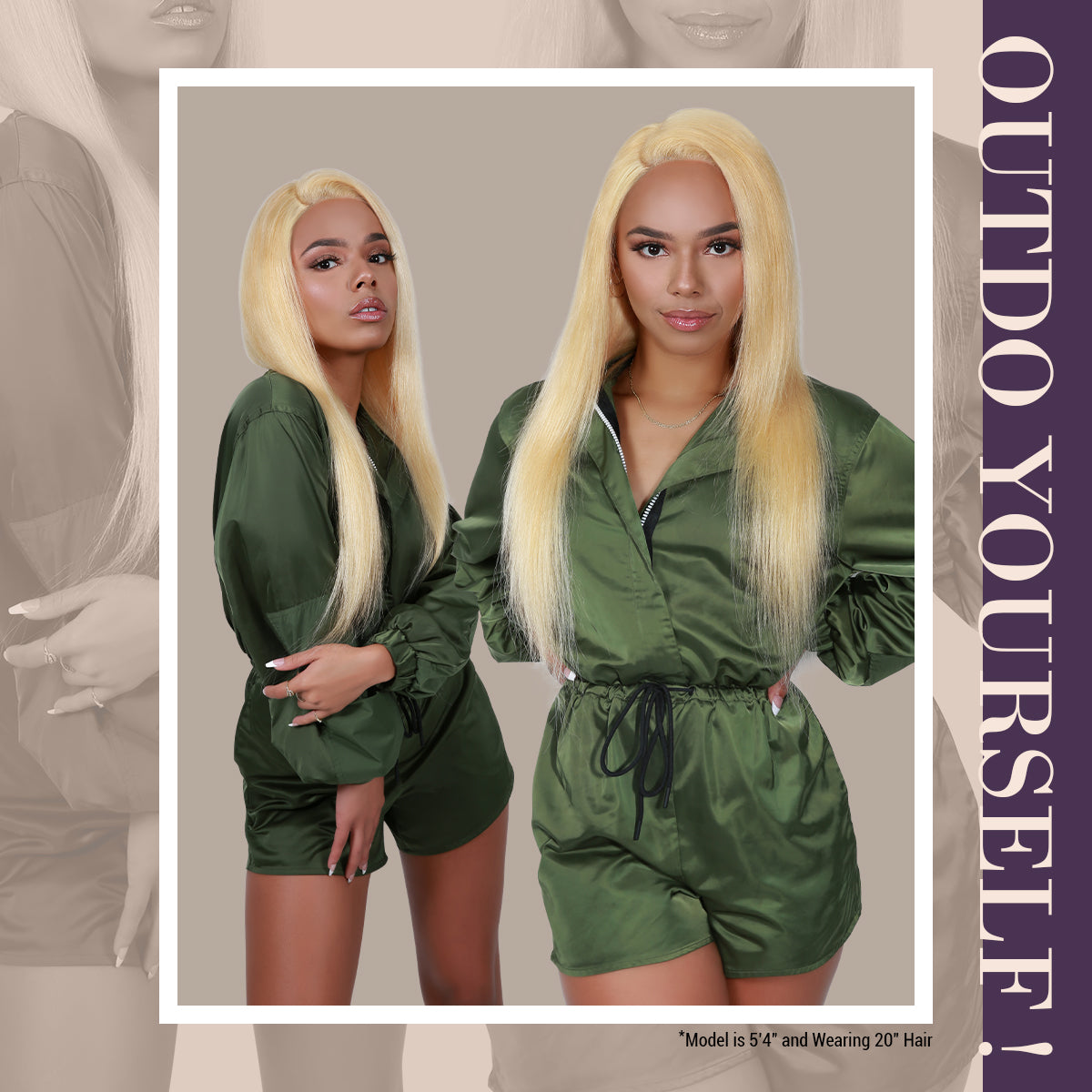 UpScale 100% Unprocessed Brazilian Virgin Remy Human Hair 13x4 HD Lace Frontal Wig 613 Blonde Straight