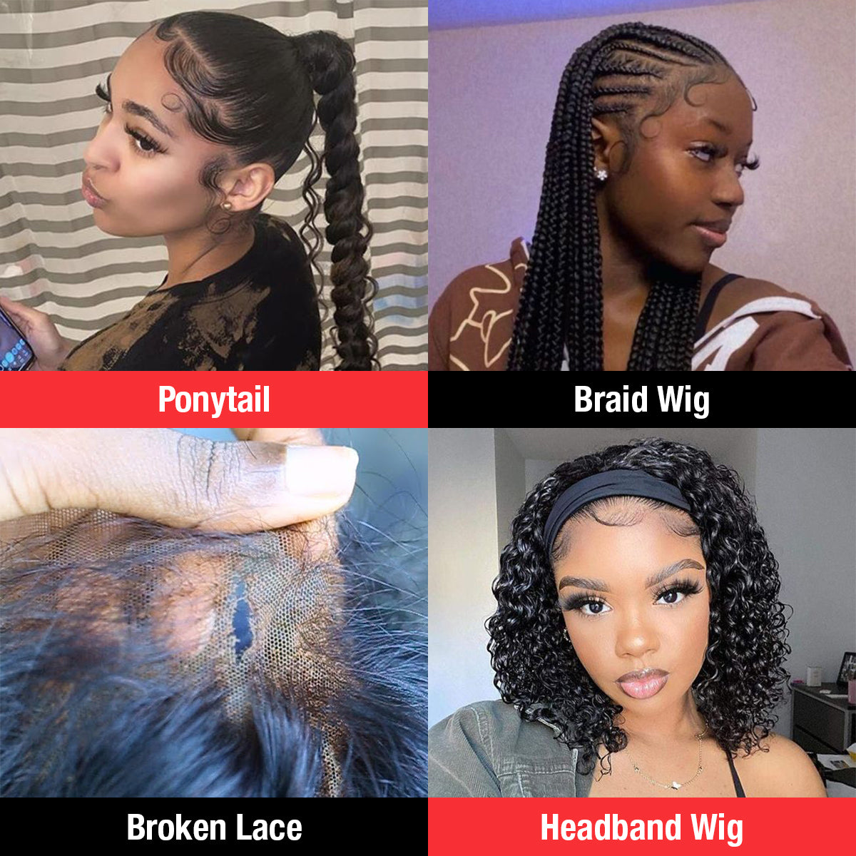Celebrity 100% Human Hair HD Lace Reusable Fake Baby Hair Edge 2pcs Kinky C-Shape