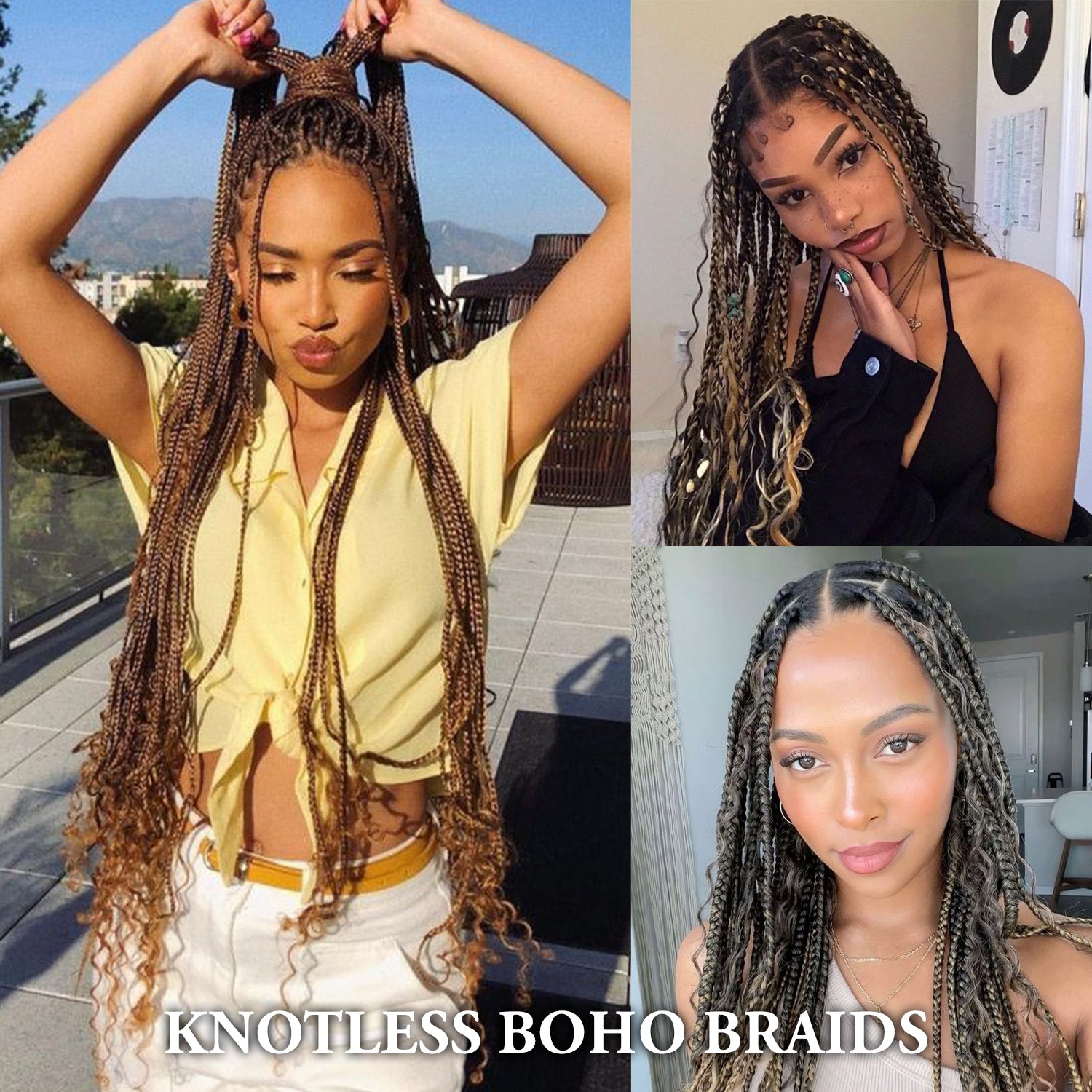 Starlet 100% Virgin Unprocessed Human Braiding Hair 27/613 Honey Blonde Highlight Straight Bulk