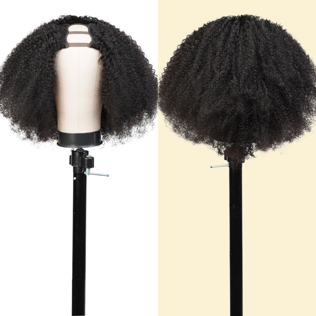 Diva Queen Virgin 100% Human Hair U-Part Clip Wig Kinky Curly 16"