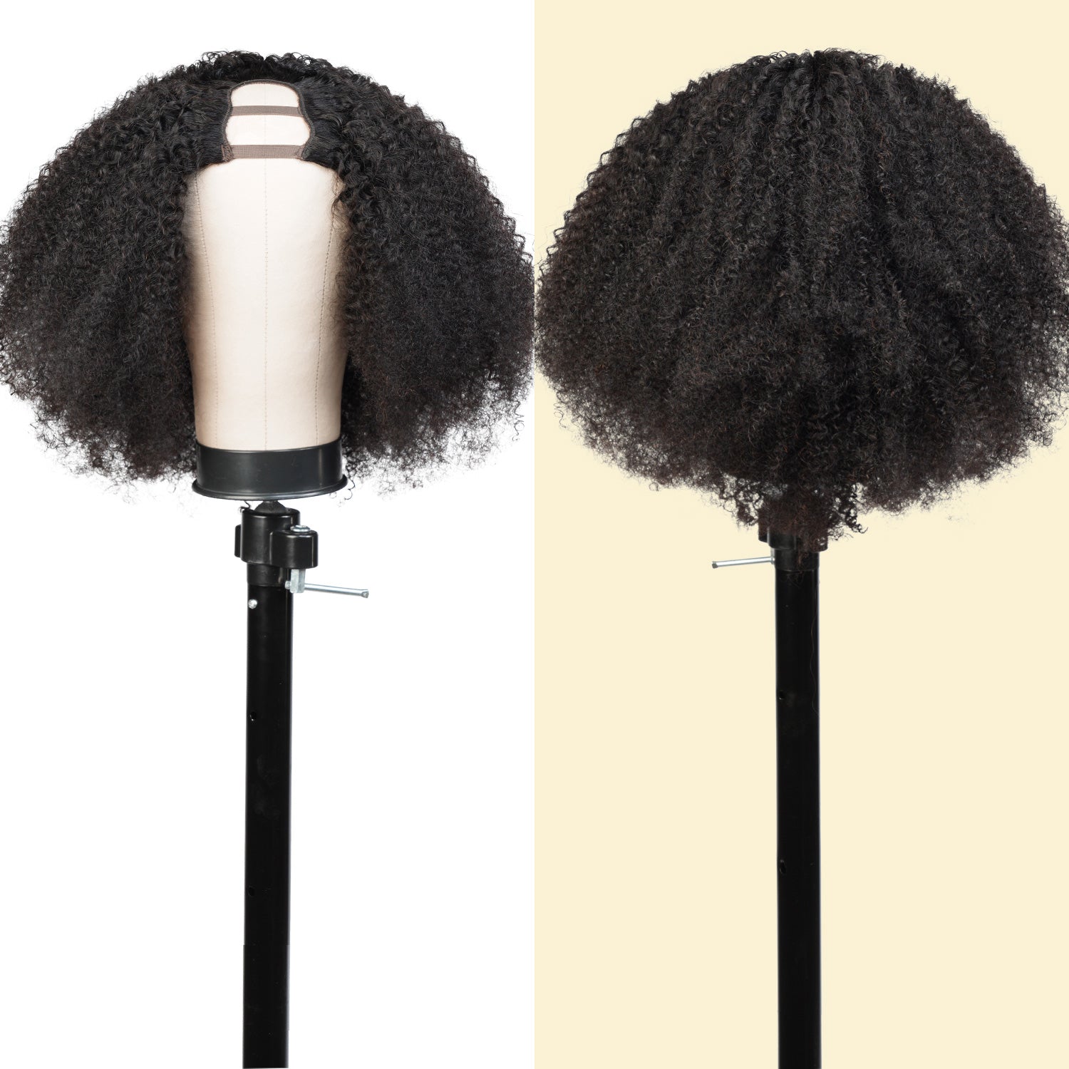 Diva Queen Virgin 100% Human Hair U-Part Clip Wig Kinky Curly 16"