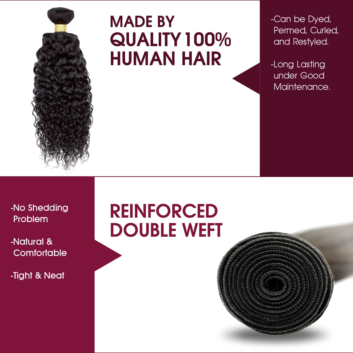 Human Hair, Bundle, Unprocessed, Weave, Jerry