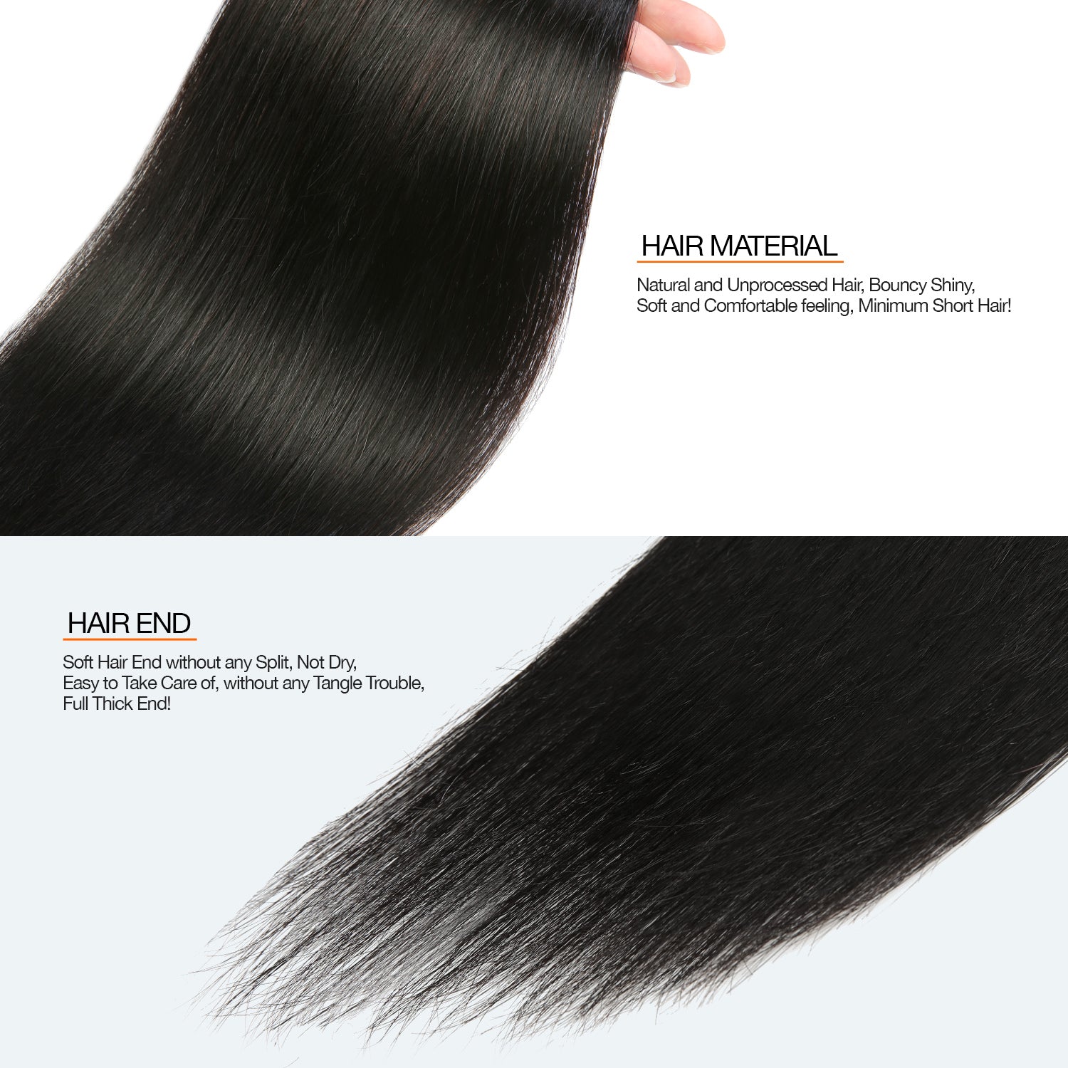 Human Hair, Bundle, Unprocessed, Weave, Straight