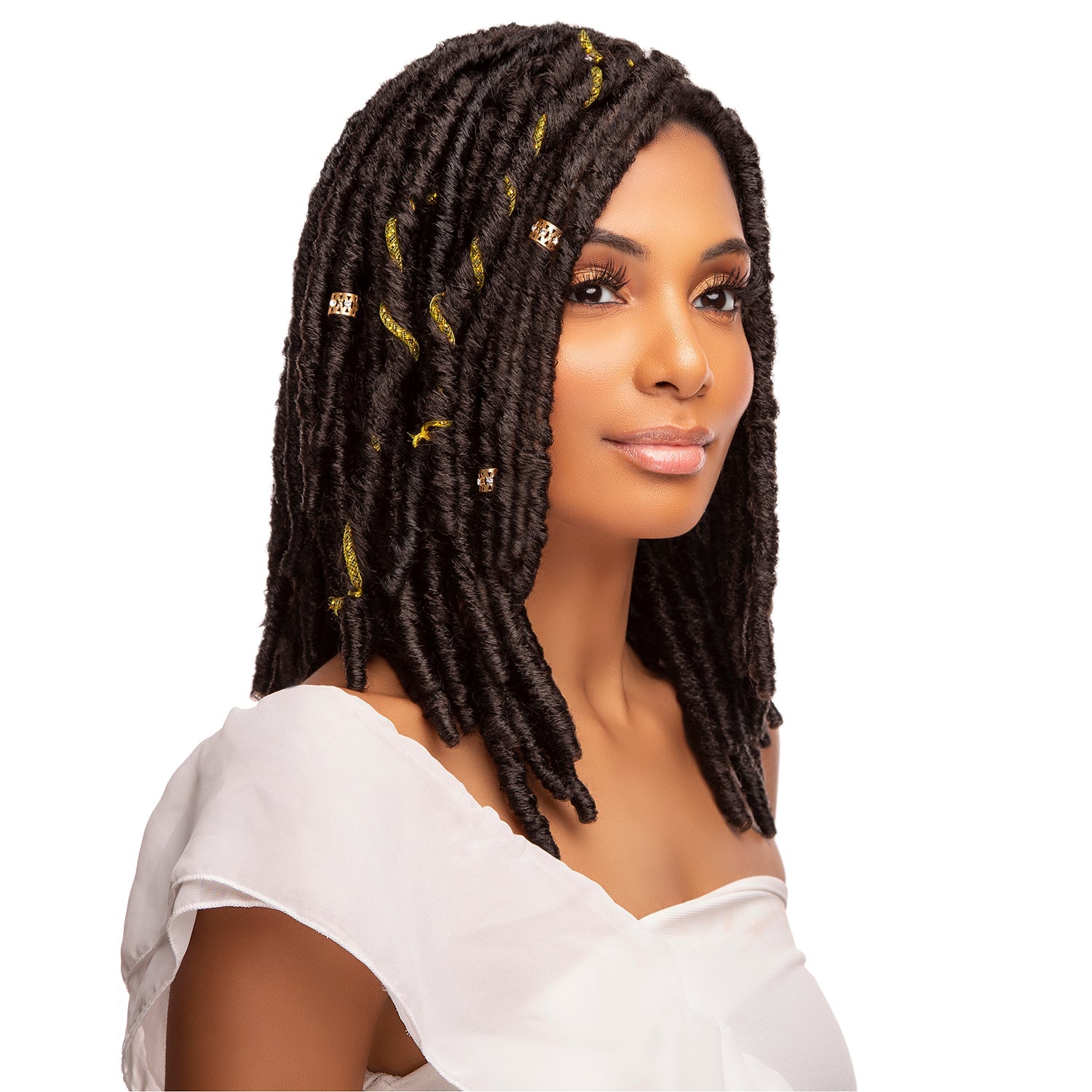 Authentic Synthetic Hair Pre-Looped U Loc Dreadloc Straight 12"