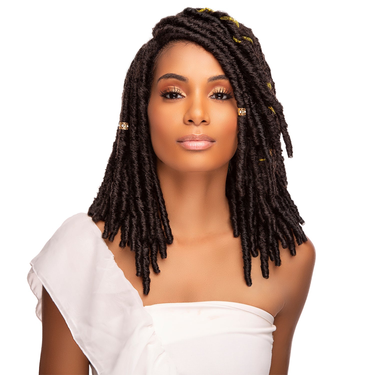 Authentic Synthetic Hair Pre-Looped U Loc Dreadloc Straight 12"