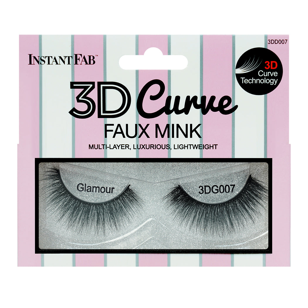 Instant Fab 3D Curve Faux Mink Eyelashes (Glamour)
