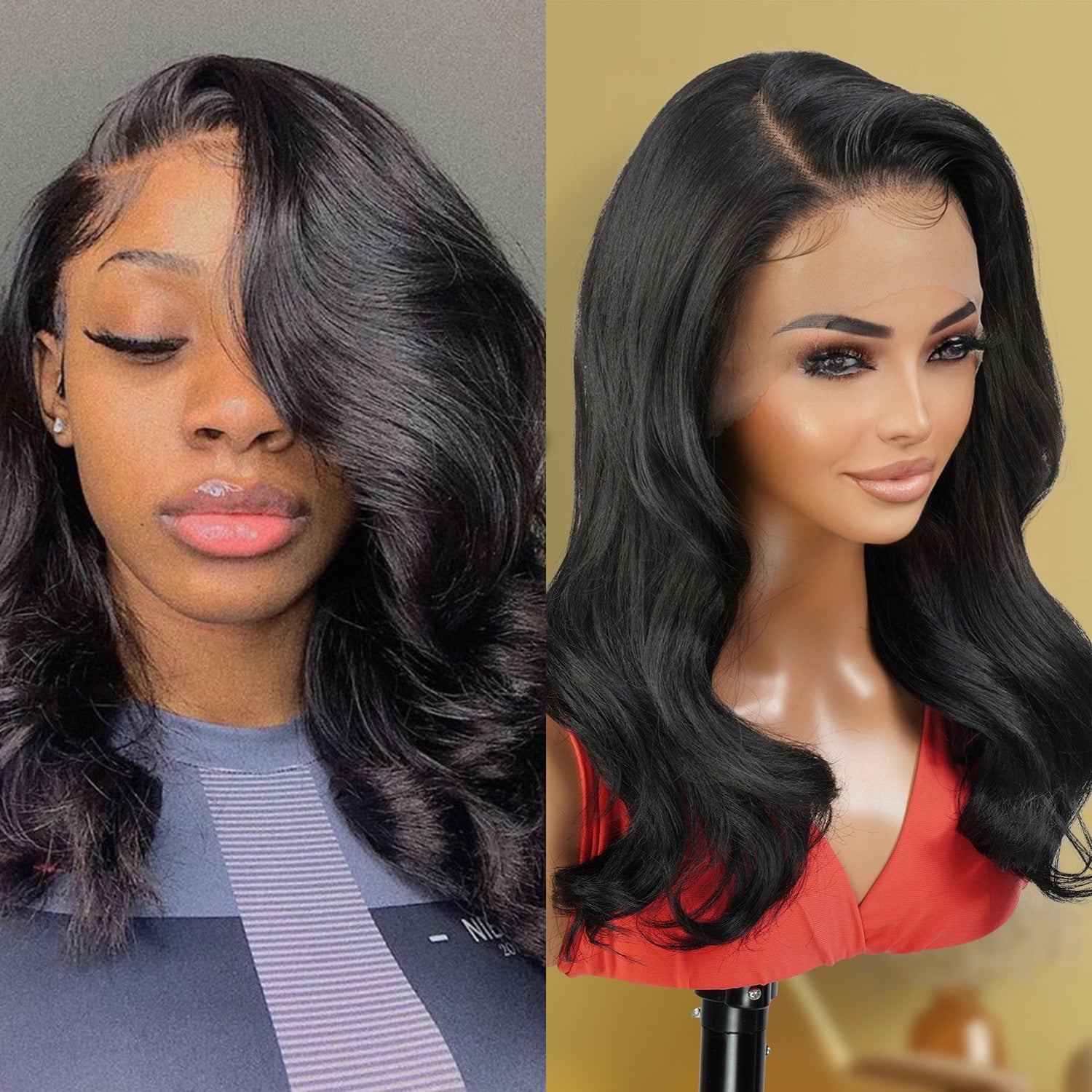 The Stylist Human Hair Blend Pre Plucked 13x6 Invisible HD Lace Frontal Wig Destiny