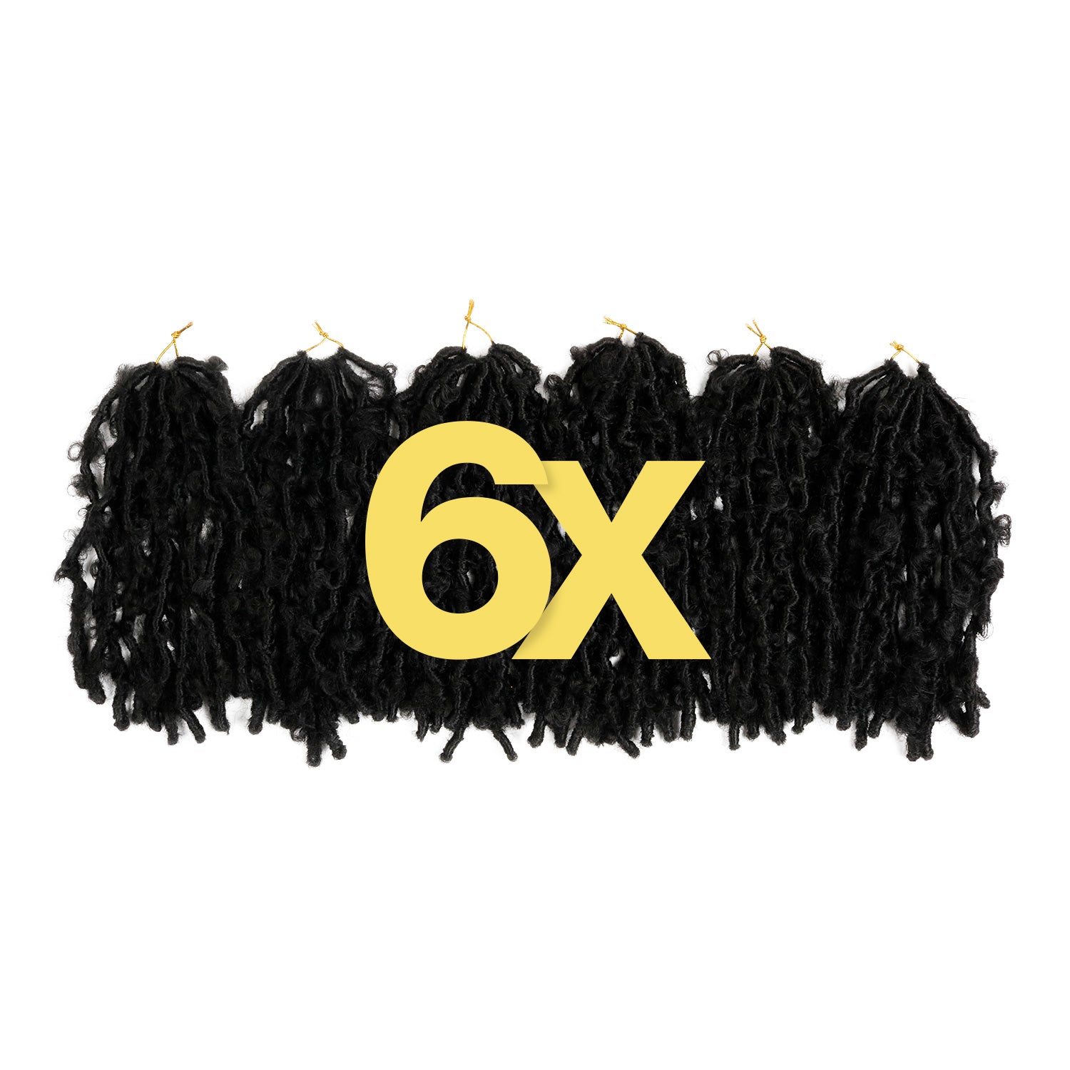 Authentic Synthetic Hair Pre-Looped 6X Value Pack Butterfly Locs 12"