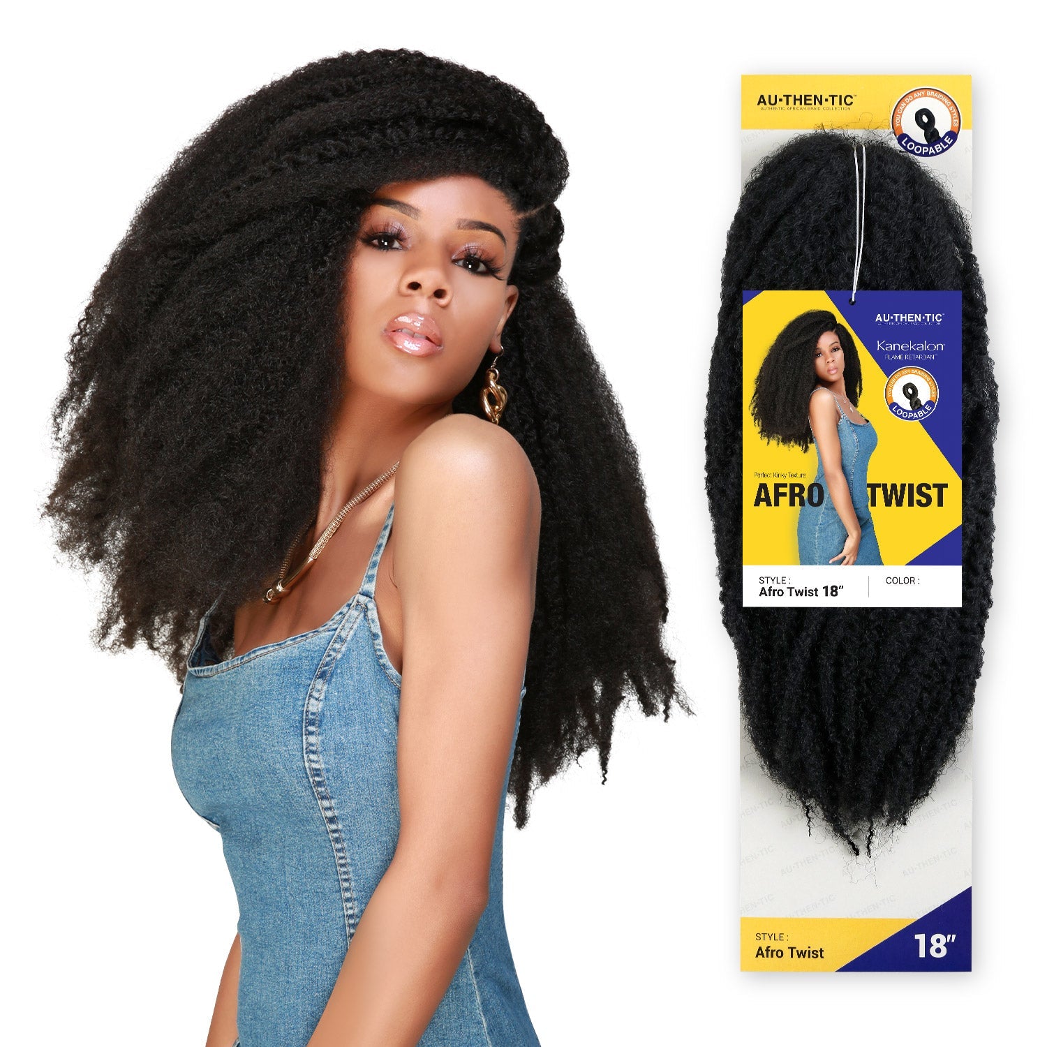 Authentic Synthetic Hair Crochet Braids Afro Twist 18" (Marley Style)