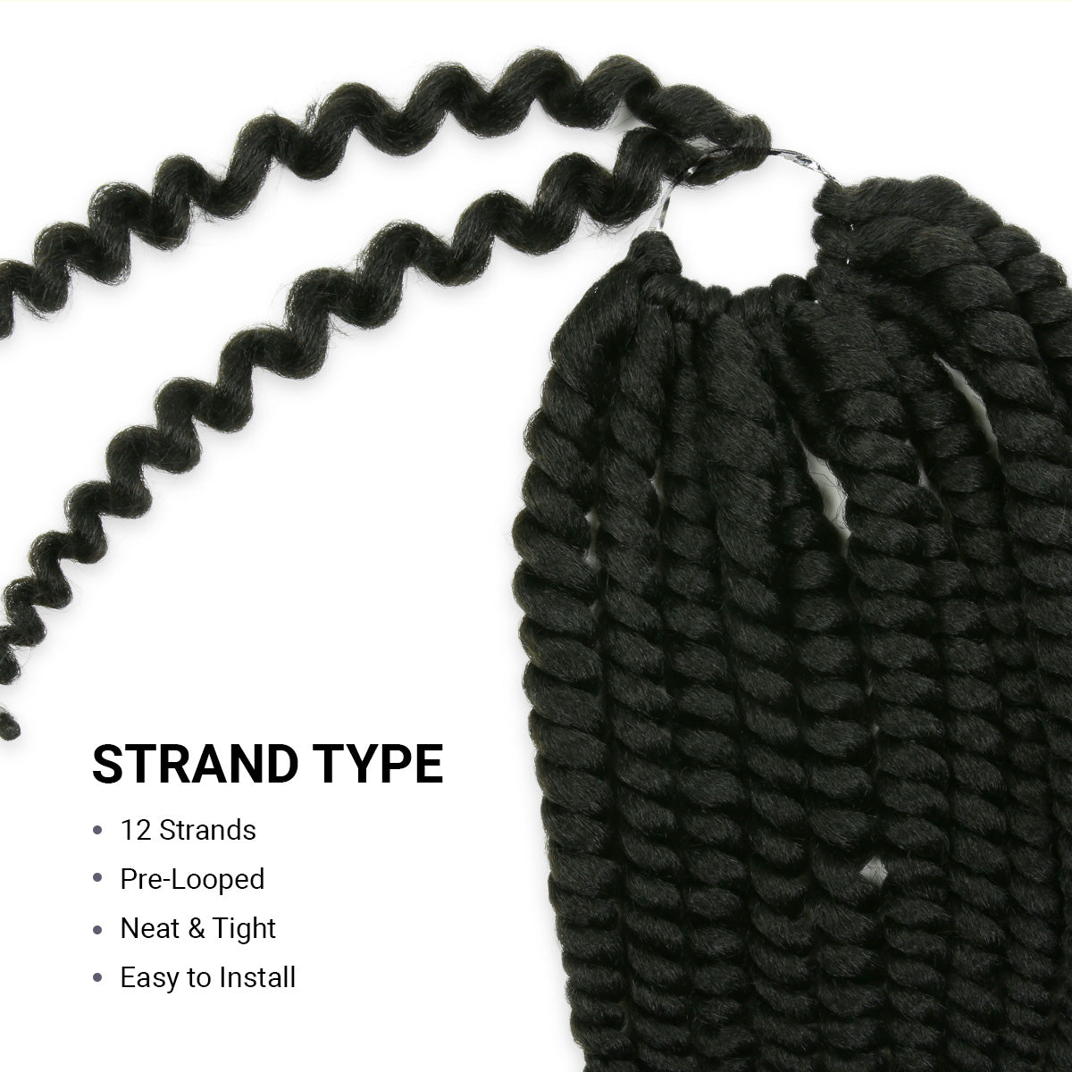 Authentic Crochet Braids Pre-Looped 6X Value Pack Double Jumbo Senegalese Twist 12"