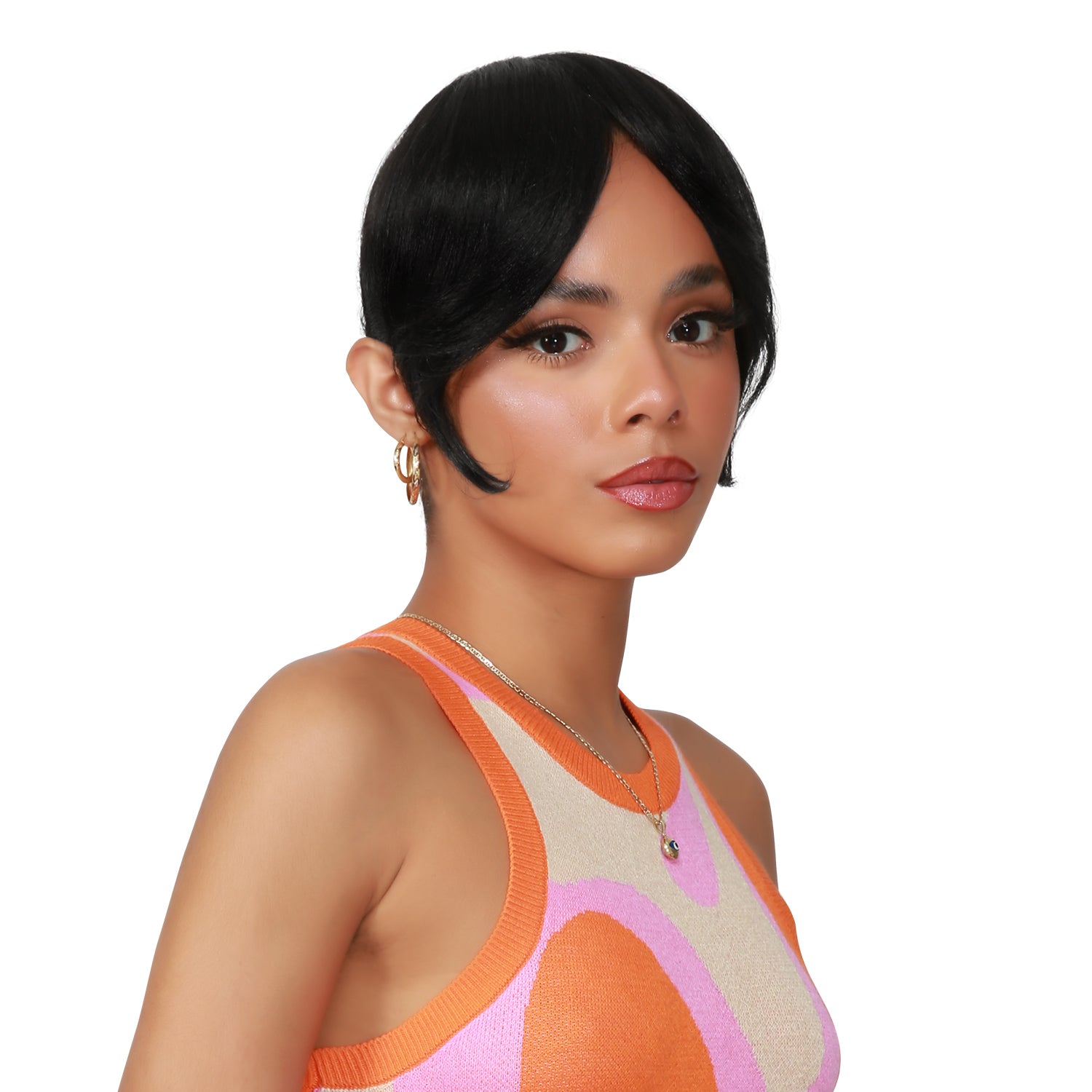 Swoop Side Bang, Curtain Bang, Layered Bang, Hair Piece