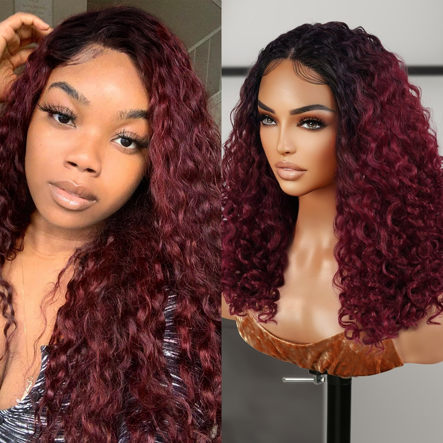 Introducing our medium curly bob deep wave T part Swiss lace front wig! Made with high-quality heat-resistant synthetic fibers, this wig features a natural-looking hairline with a deep part in the middle center. Perfect for black women, the T part design adds elegance, while the deep wave curly style adds volume and dimension. Easy to wear and style, this versatile wig is a must-have for any occasion. Shop now for ultimate style and versatility!