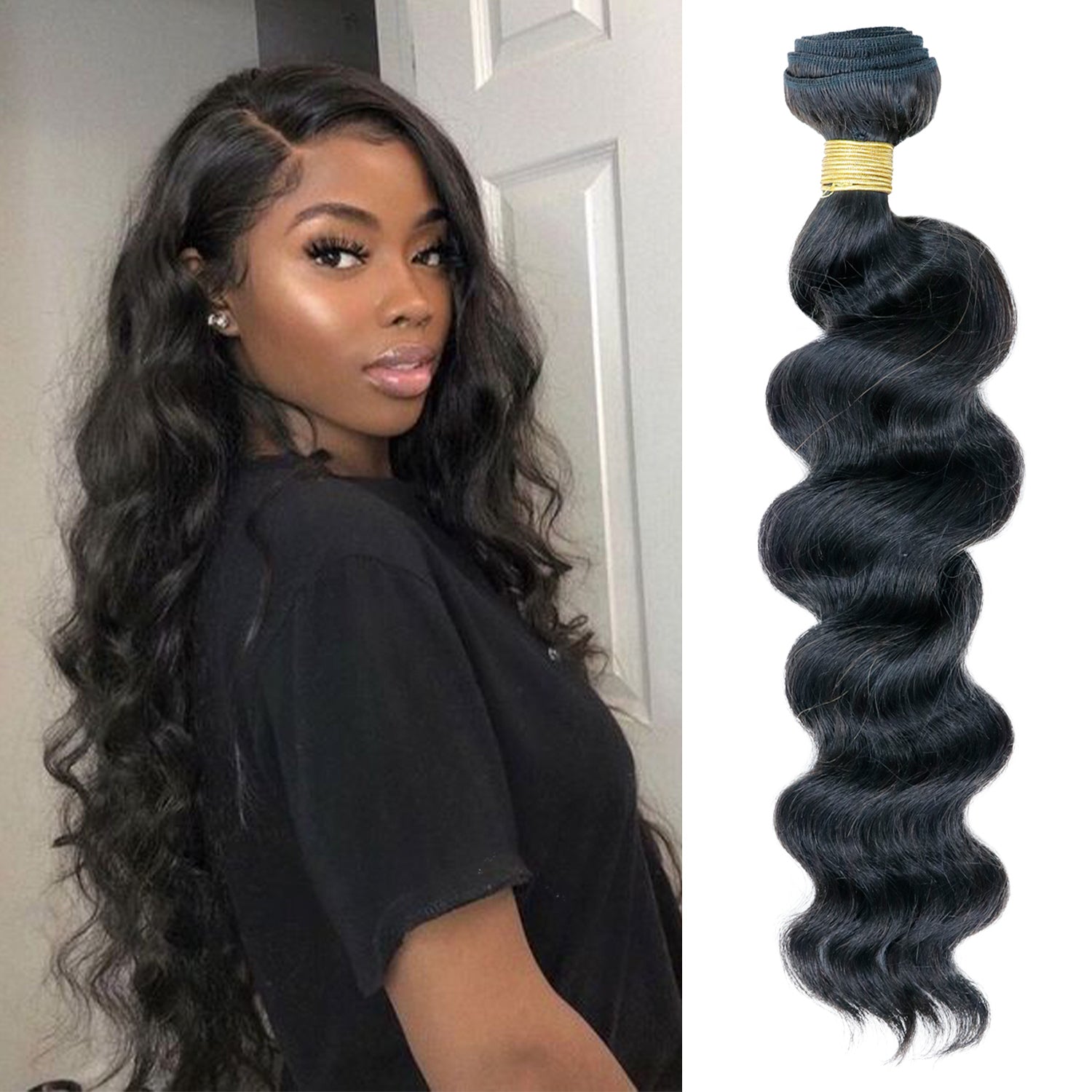 Starlet 100% Virgin Human Hair Unprocessed Brazilian Bundle Hair Weave Loose Wave