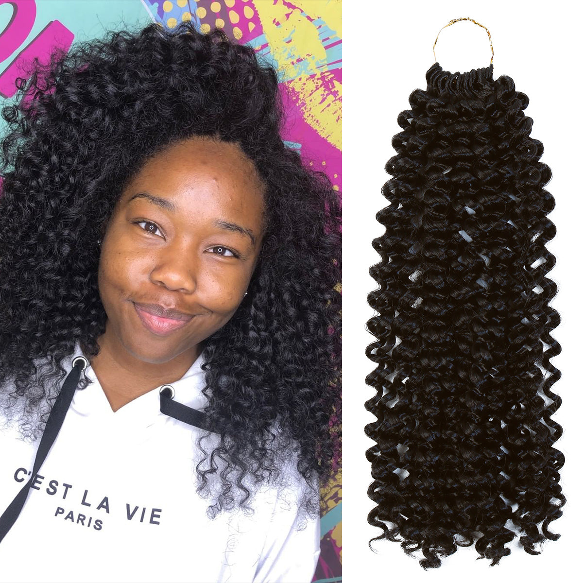 Authentic Synthetic Hair Crochet Braids Water Wave 12"
