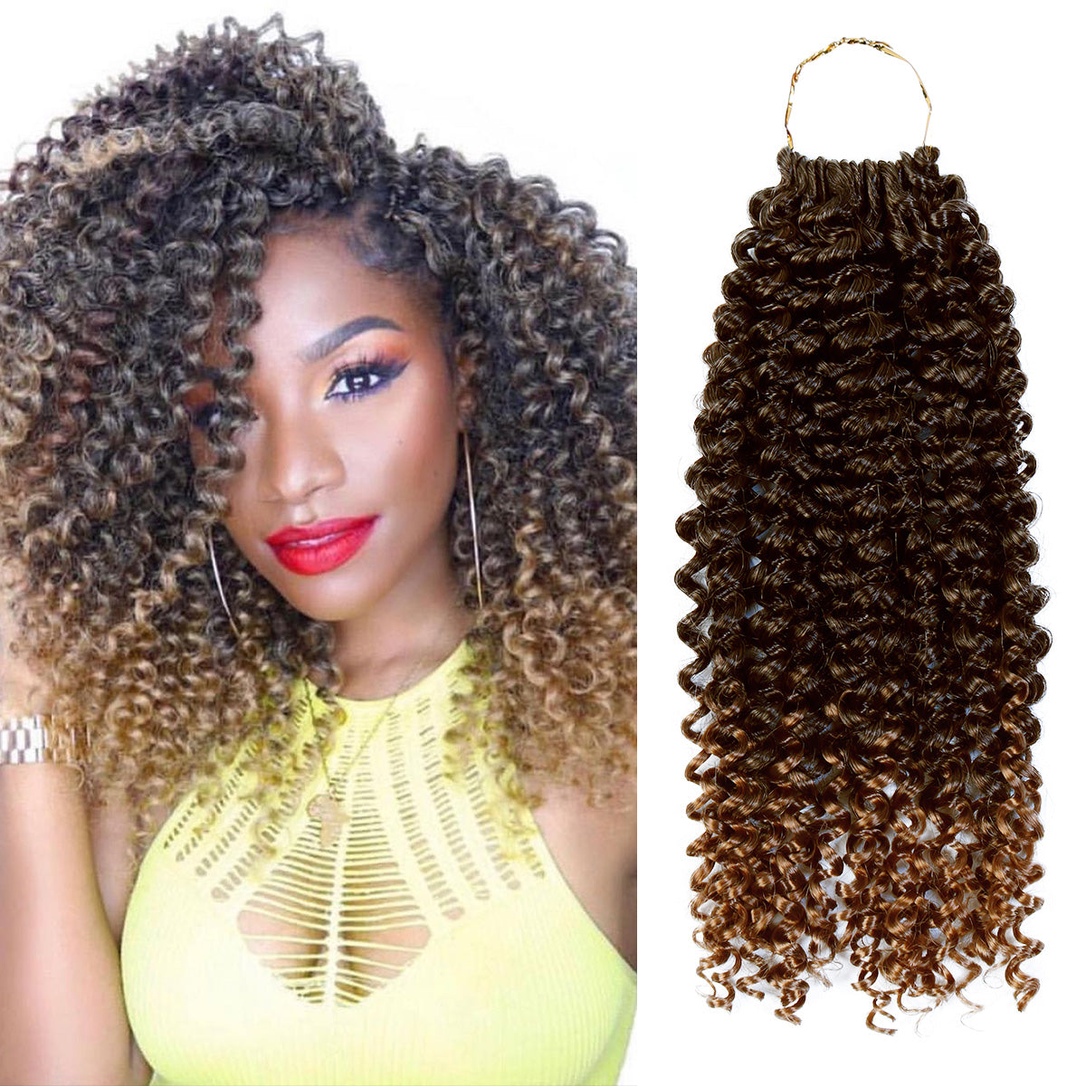Authentic Synthetic Hair Crochet Braids Water Wave 12"