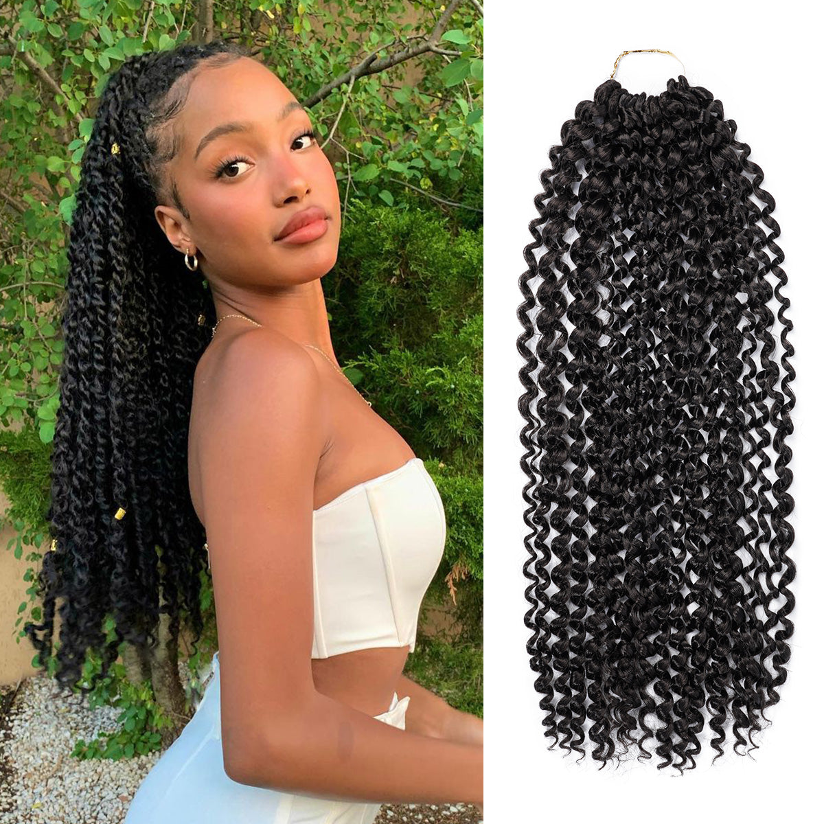 Authentic Synthetic Hair Crochet Braids 6X Value Pack Water Wave 22"