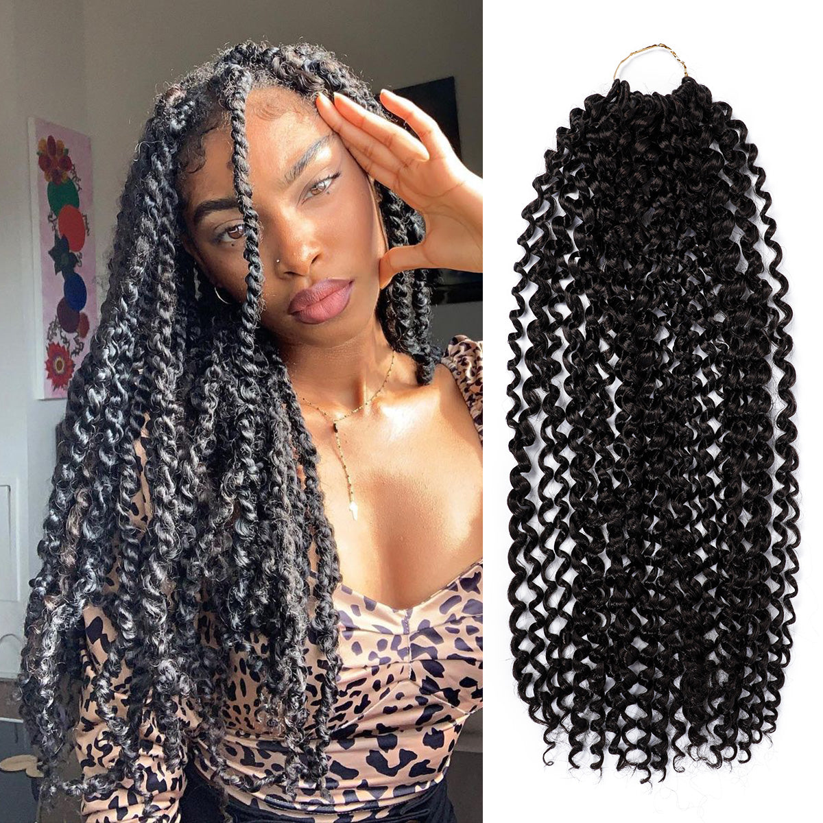 Authentic Synthetic Hair Crochet Braids Water Wave 22"