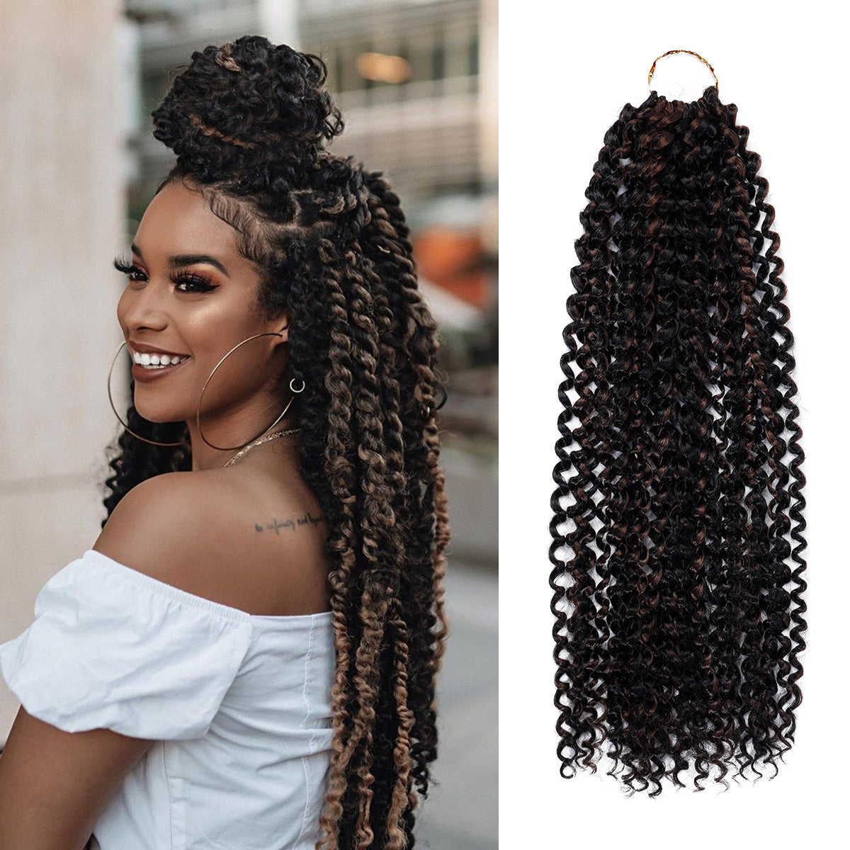 Authentic Synthetic Hair Crochet Braids 6X Value Pack Water Wave 22"