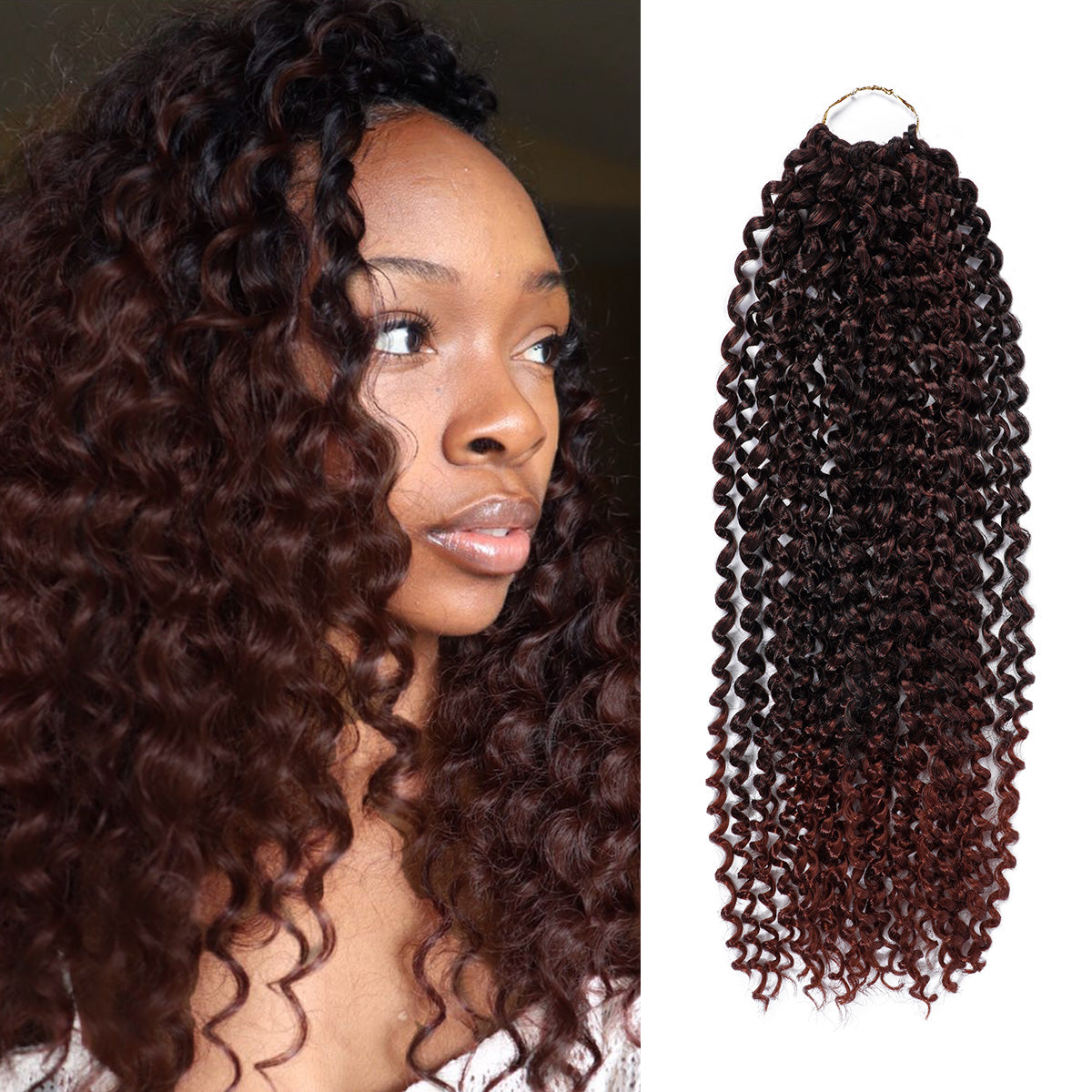 Authentic Synthetic Hair Crochet Braids Water Wave 22"