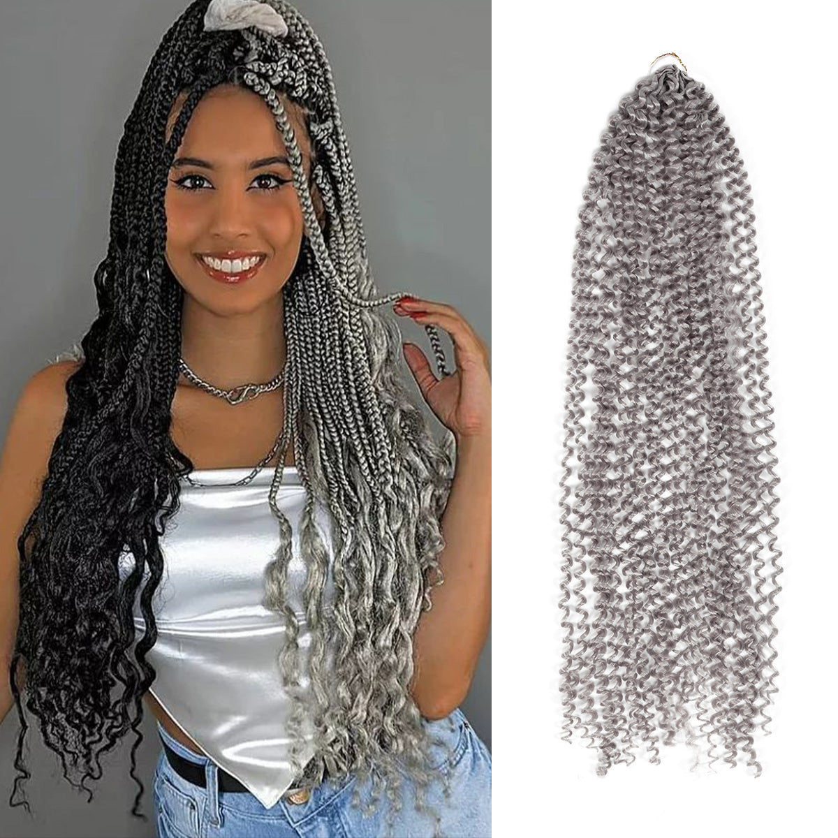Authentic Synthetic Hair Crochet Braids 6X Value Pack Water Wave 32"