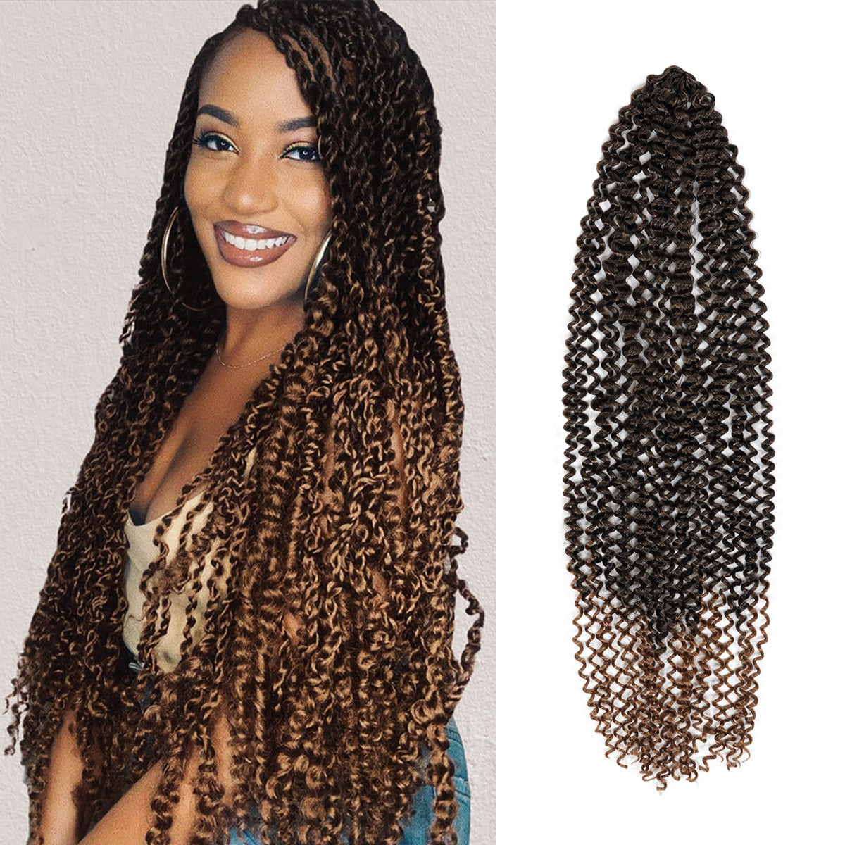 Authentic Synthetic Hair Crochet Braids 6X Value Pack Water Wave 32"