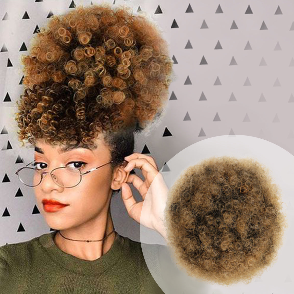 Instant Glitz Synthetic Drawstring Ponytail Retro Puff Medium