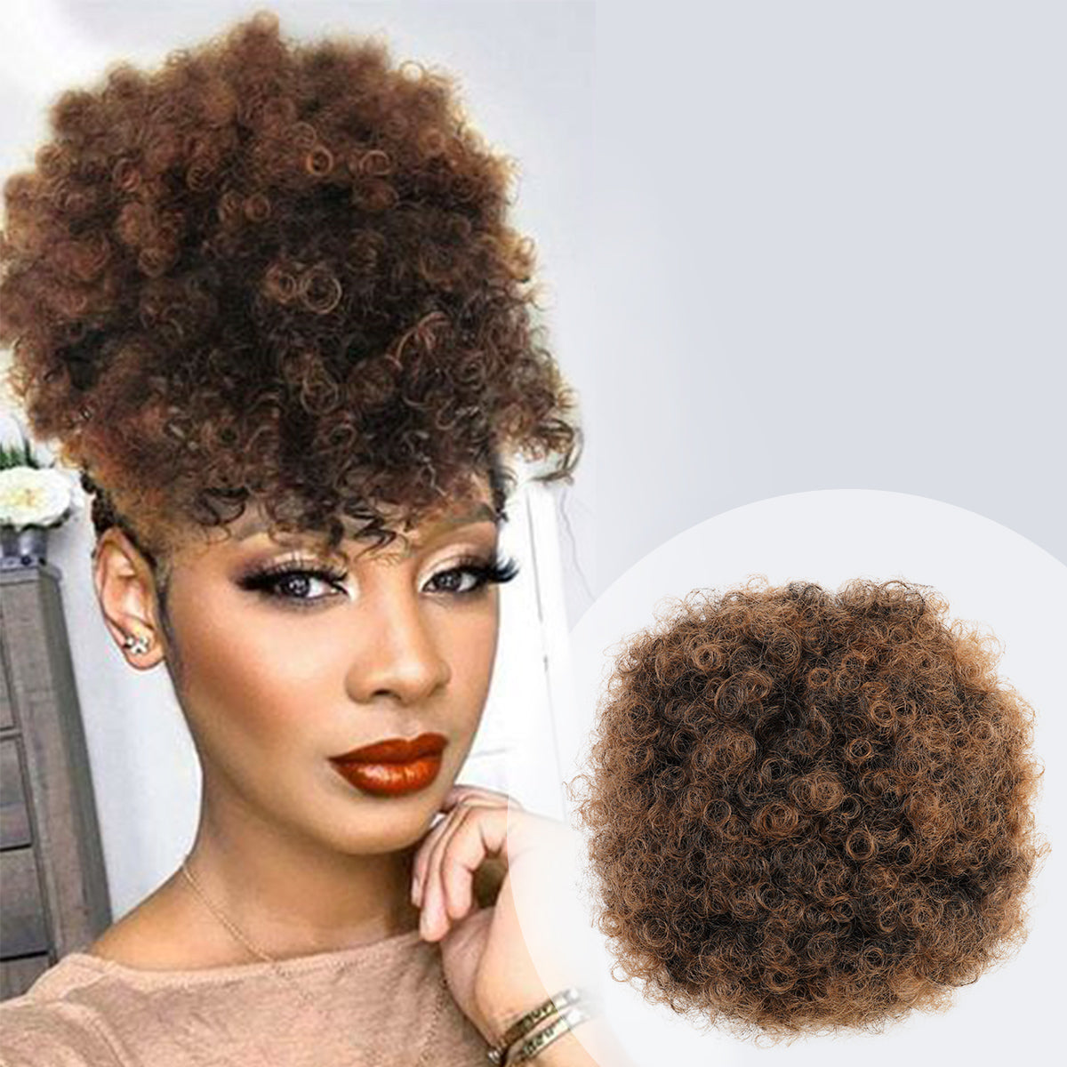 Instant Glitz Synthetic Drawstring Ponytail Retro Puff Medium
