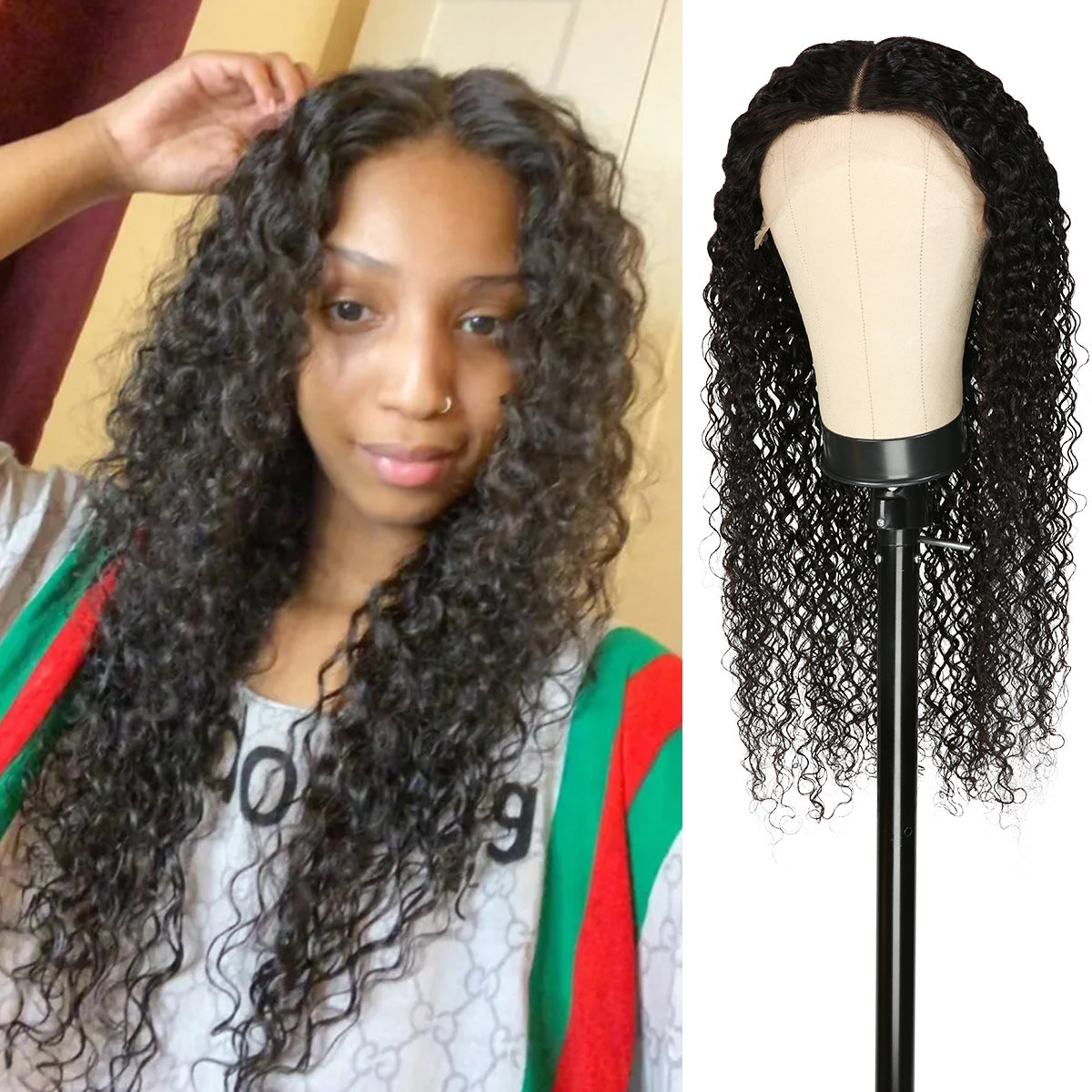 The T Part lace wig is a beginner-friendly wig which is the most affordable wig types, Itās wearable right out the box, so you donāt need to know a lot about wig styling to wear the T part. Pre-plucked Natural Hairline with Center Parting, Best summer vacation wigs, Best curly wig on tiktok, Low maintenance hairstyle