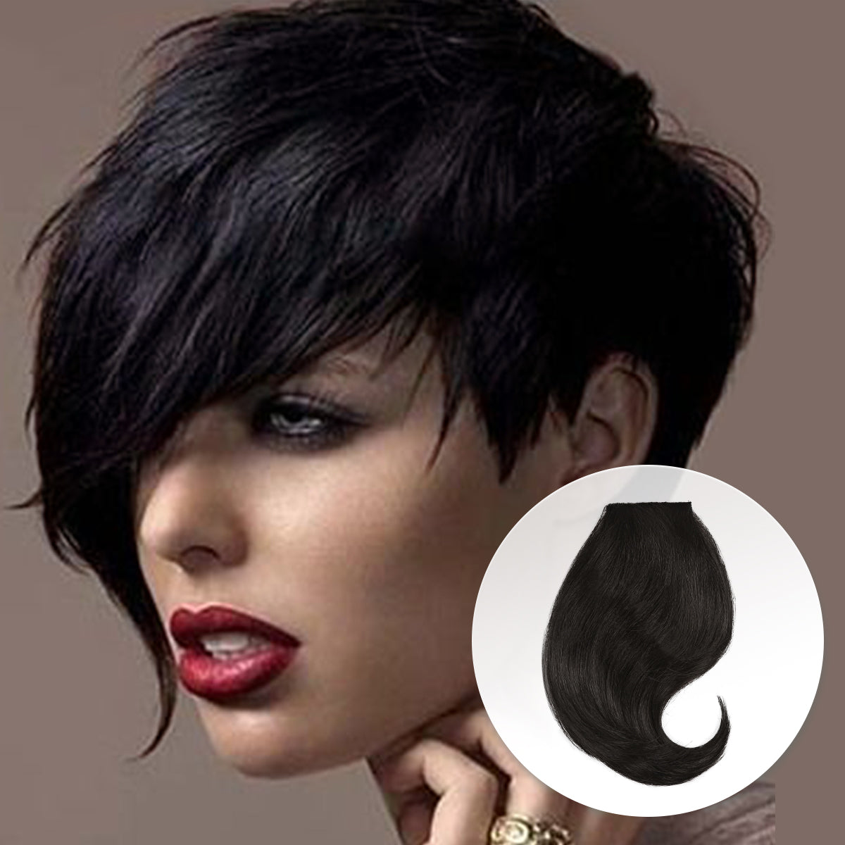 Instant Glitz Synthetic Hair Bang Sweet Bangs Swoop Side Bang Large