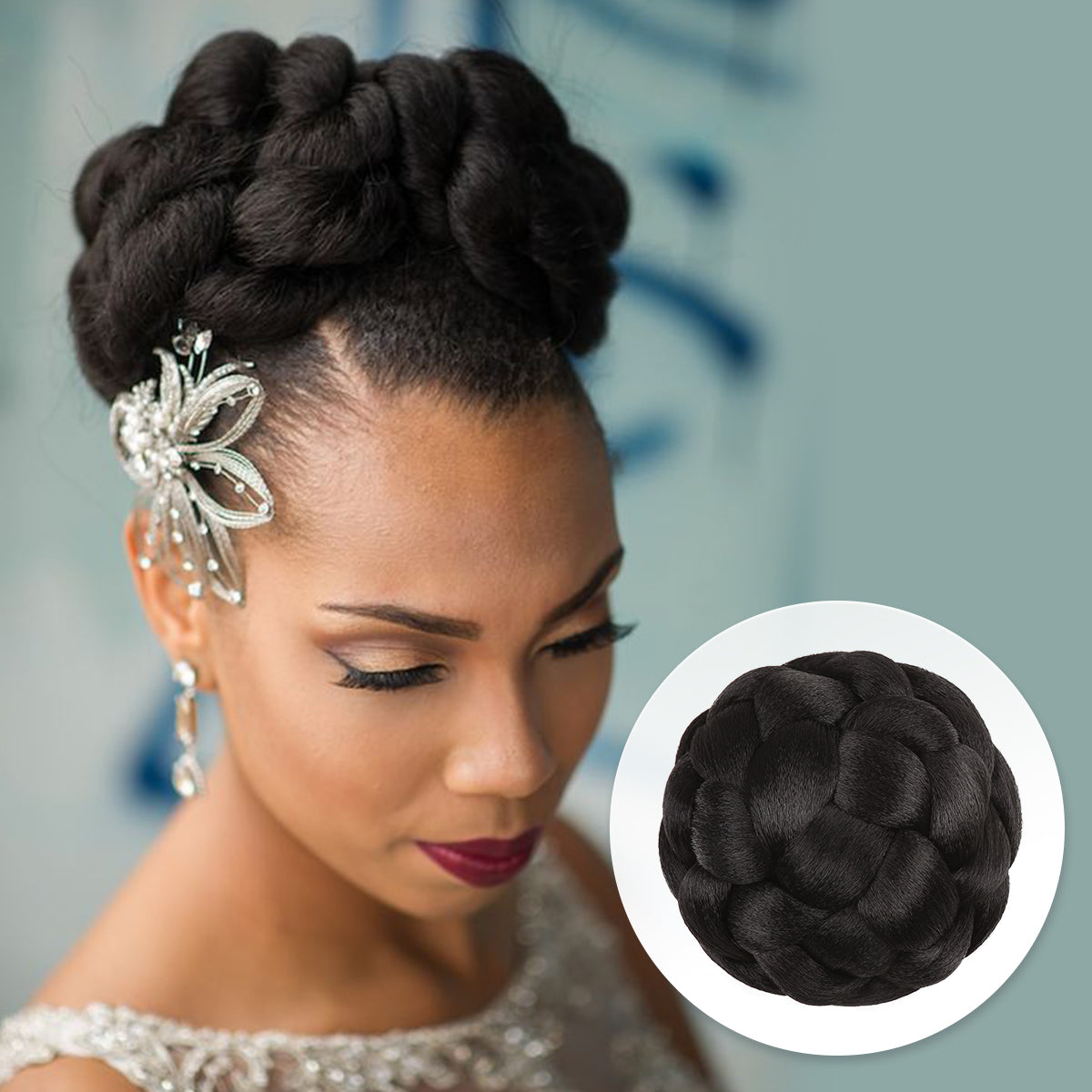 French Cruller, Pin Curl Updo, Cardi B, BAPS, Large Bun