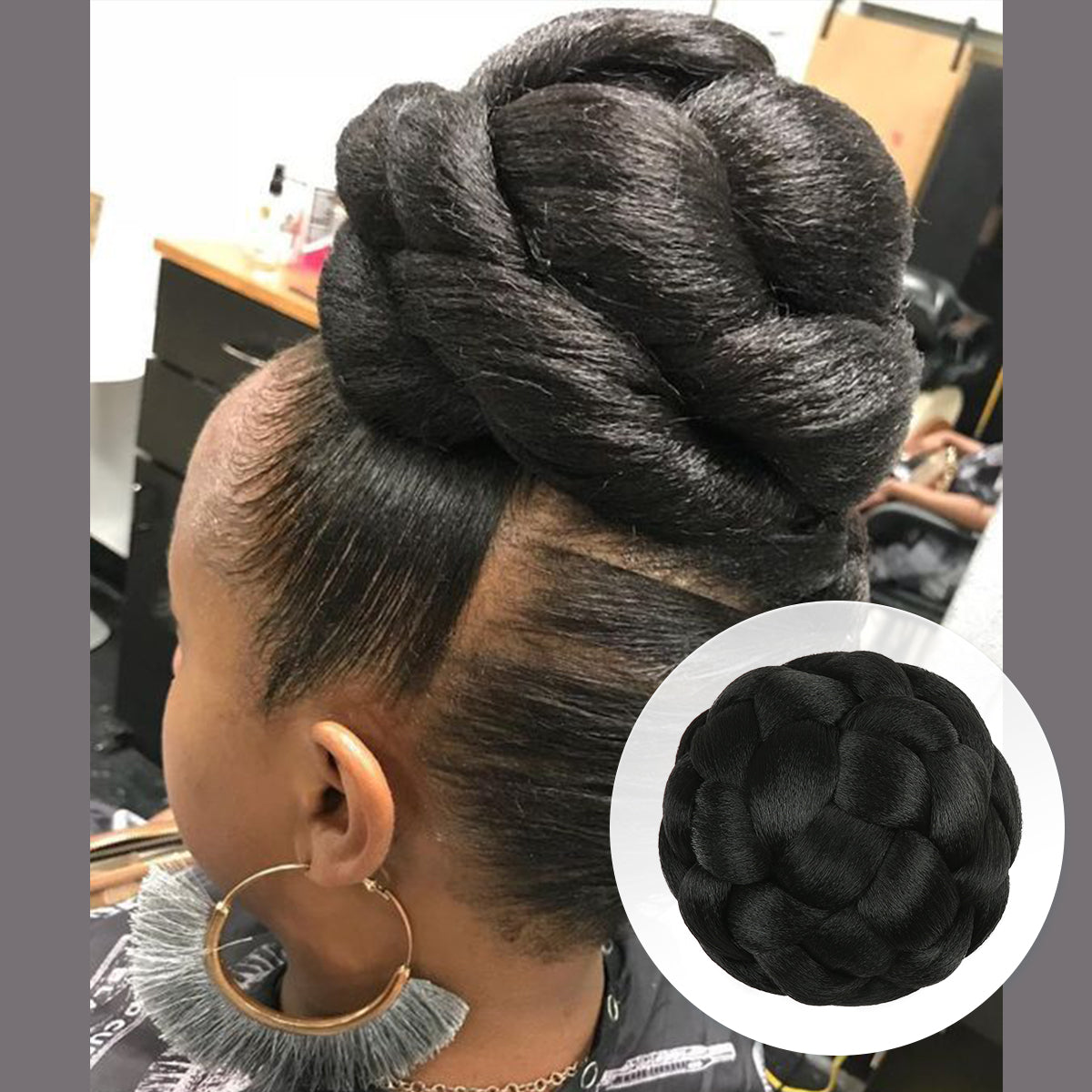 French Cruller, Pin Curl Updo, Cardi B, BAPS, Large Bun