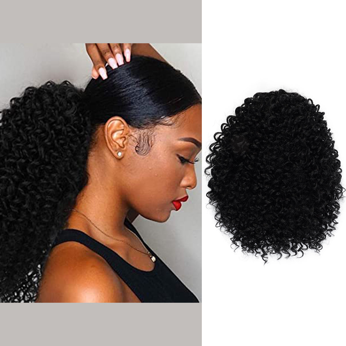 Instant Glitz Synthetic Drawstring Ponytail Spiral Curl 12"