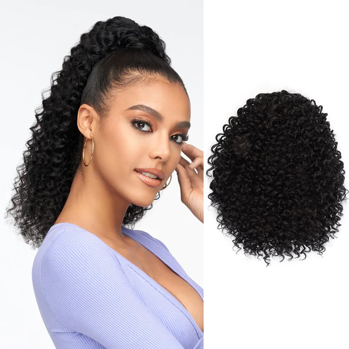 Instant Glitz Synthetic Drawstring Ponytail Spiral Curl 12"