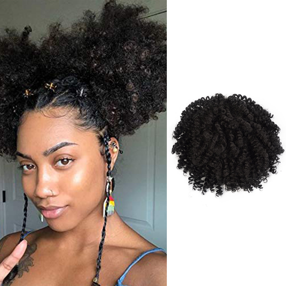 Instant Glitz Synthetic Drawstring Ponytail Spring Curl 5"