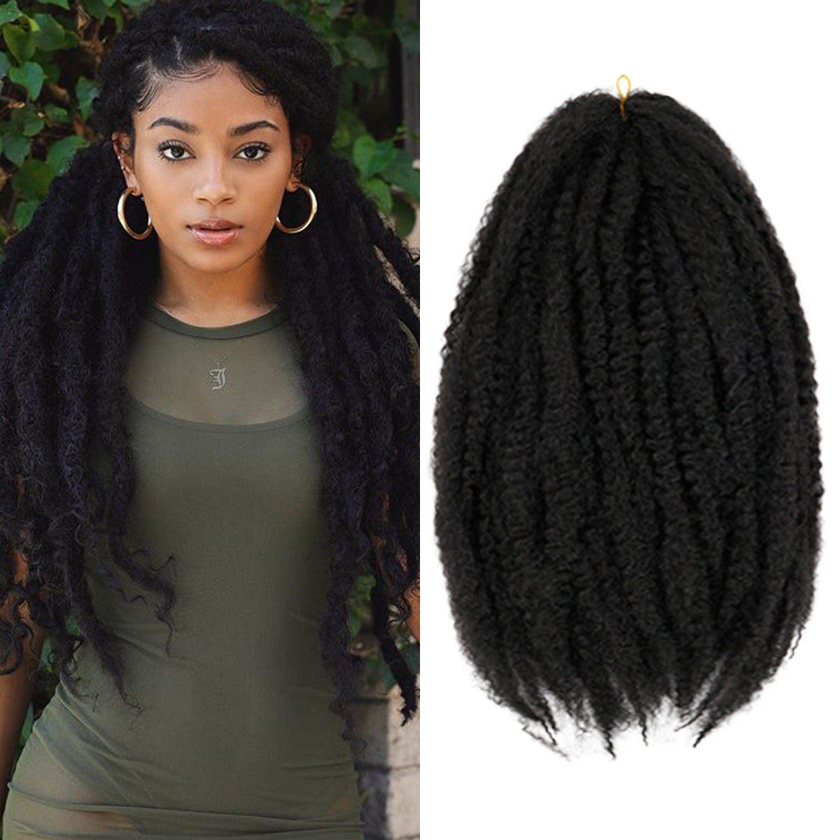 Authentic Synthetic Hair Crochet Braids Afro Twist 18" (Marley Style)