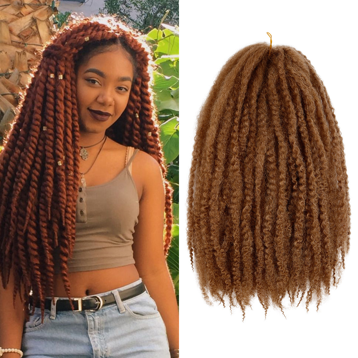 Authentic Synthetic Hair Crochet Braids Afro Twist 18" (Marley Style)