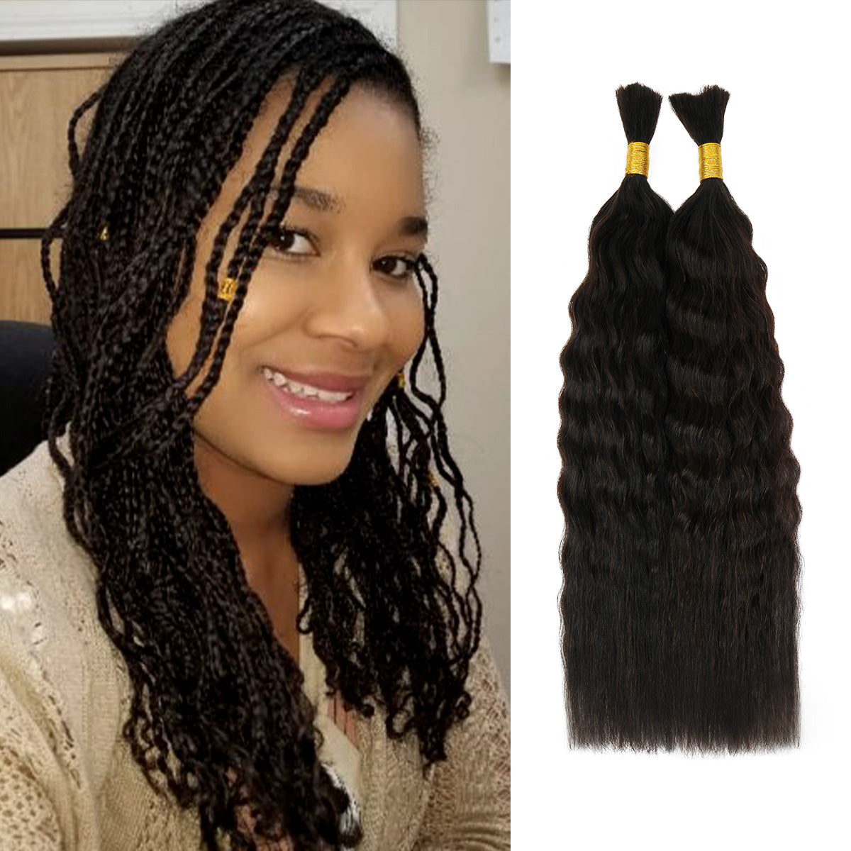 Starlet 100% Virgin Unprocessed Human Braiding Hair Wet & Wavy Super Bulk