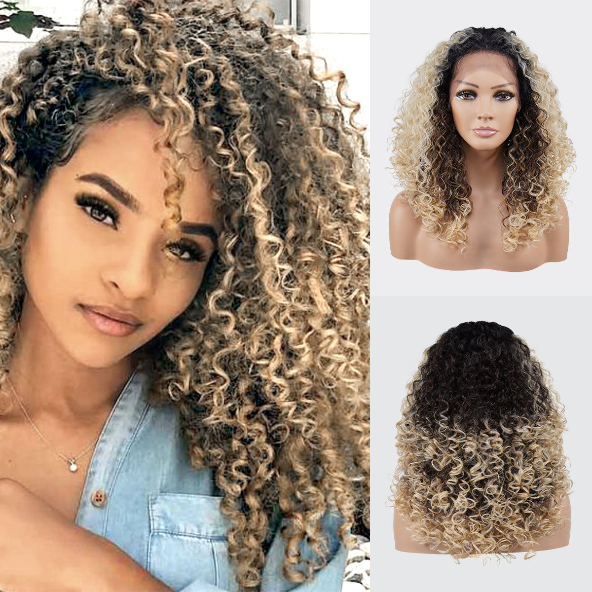  Introducing our medium curly bob deep wave T part Swiss lace front wig! Made with high-quality heat-resistant synthetic fibers, this wig features a natural-looking hairline with a deep part in the middle center. Perfect for black women, the T part design adds elegance, while the deep wave curly style adds volume and dimension. Easy to wear and style, this versatile wig is a must-have for any occasion. Shop now for ultimate style and versatility!