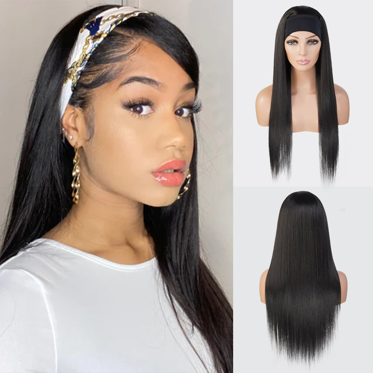 Studio Cut by Pros Glueless None Lace Headband Wig HBW003
